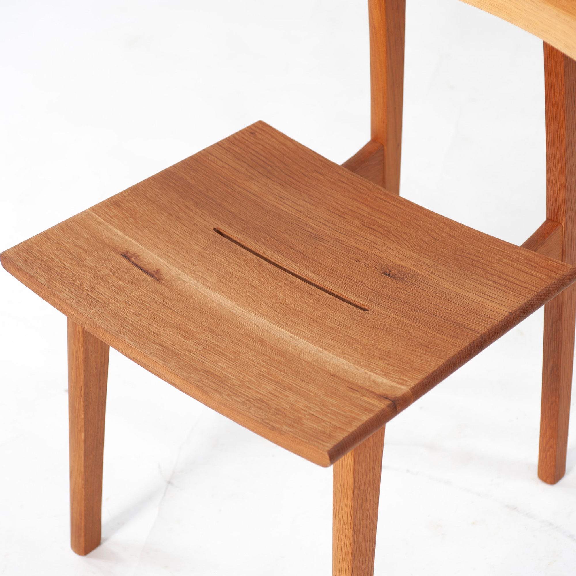 Dining chair Hida Sangyo Mori no Kotoba Wooden seat (2) White oak Solid wood Japanese modern Japanese style Woodpecker HIDA Toshimitsu Sasaki