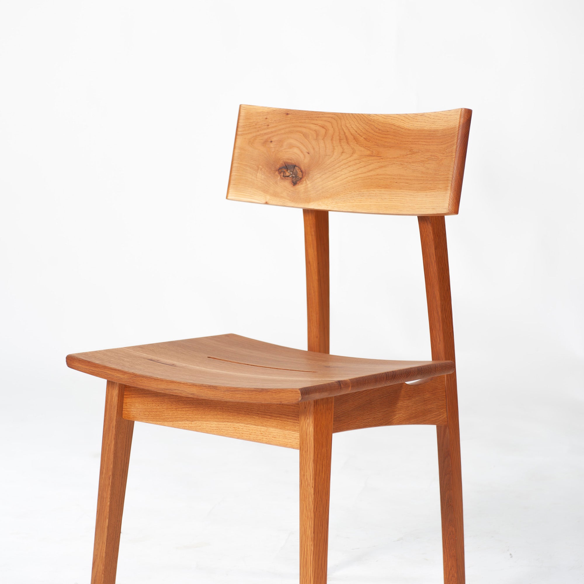 Dining chair Hida Sangyo Mori no Kotoba Wooden seat (2) White oak Solid wood Japanese modern Japanese style Woodpecker HIDA Toshimitsu Sasaki
