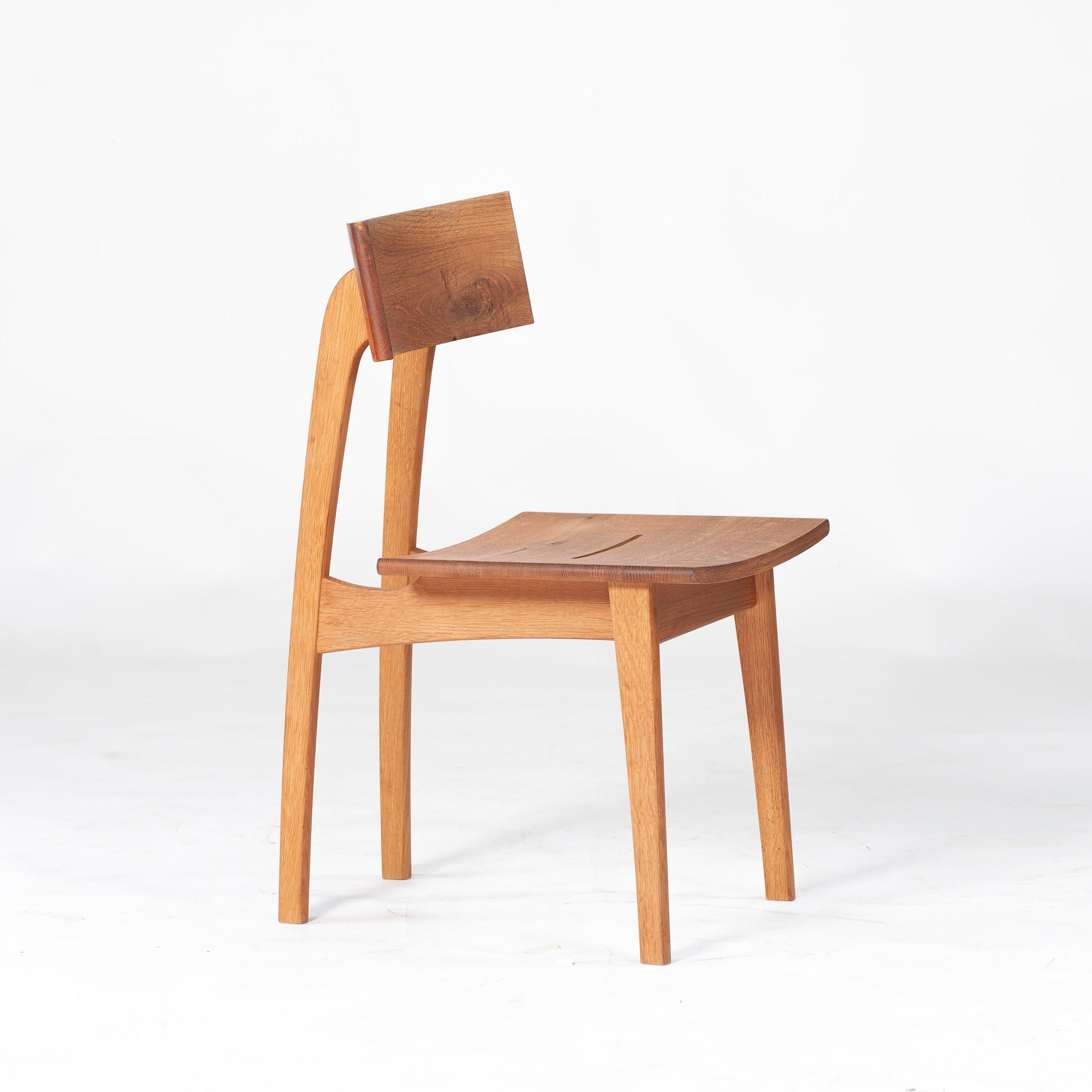 Dining chair Hida Sangyo Mori no Kotoba Wooden seat (3) White oak Solid wood Japanese modern Japanese style Woodpecker HIDA Toshimitsu Sasaki