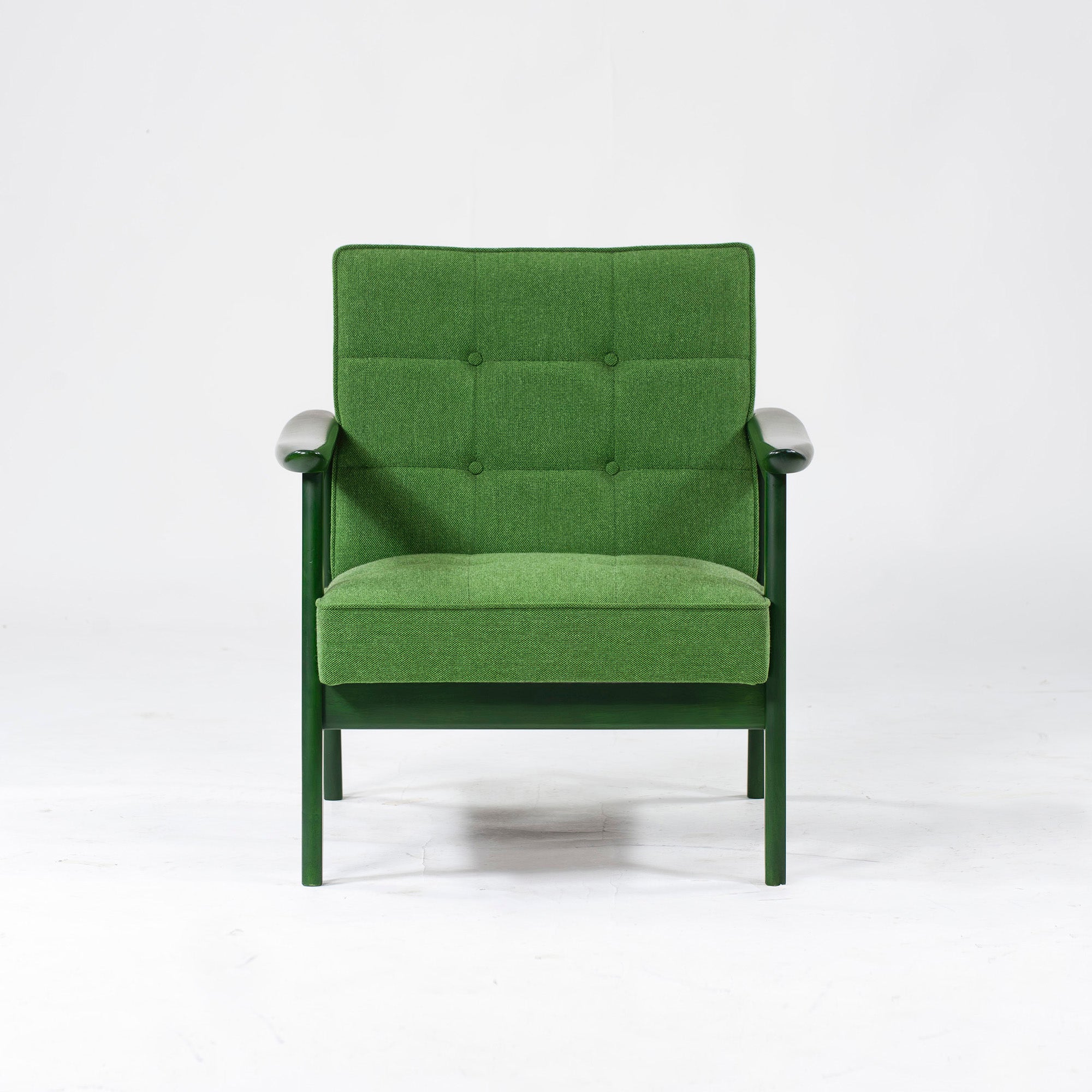 Sofa Karimoku 60 K Chair 1 Seater Green Green 1P Sofa Wood Frame Retro Scandinavian Mid-Century