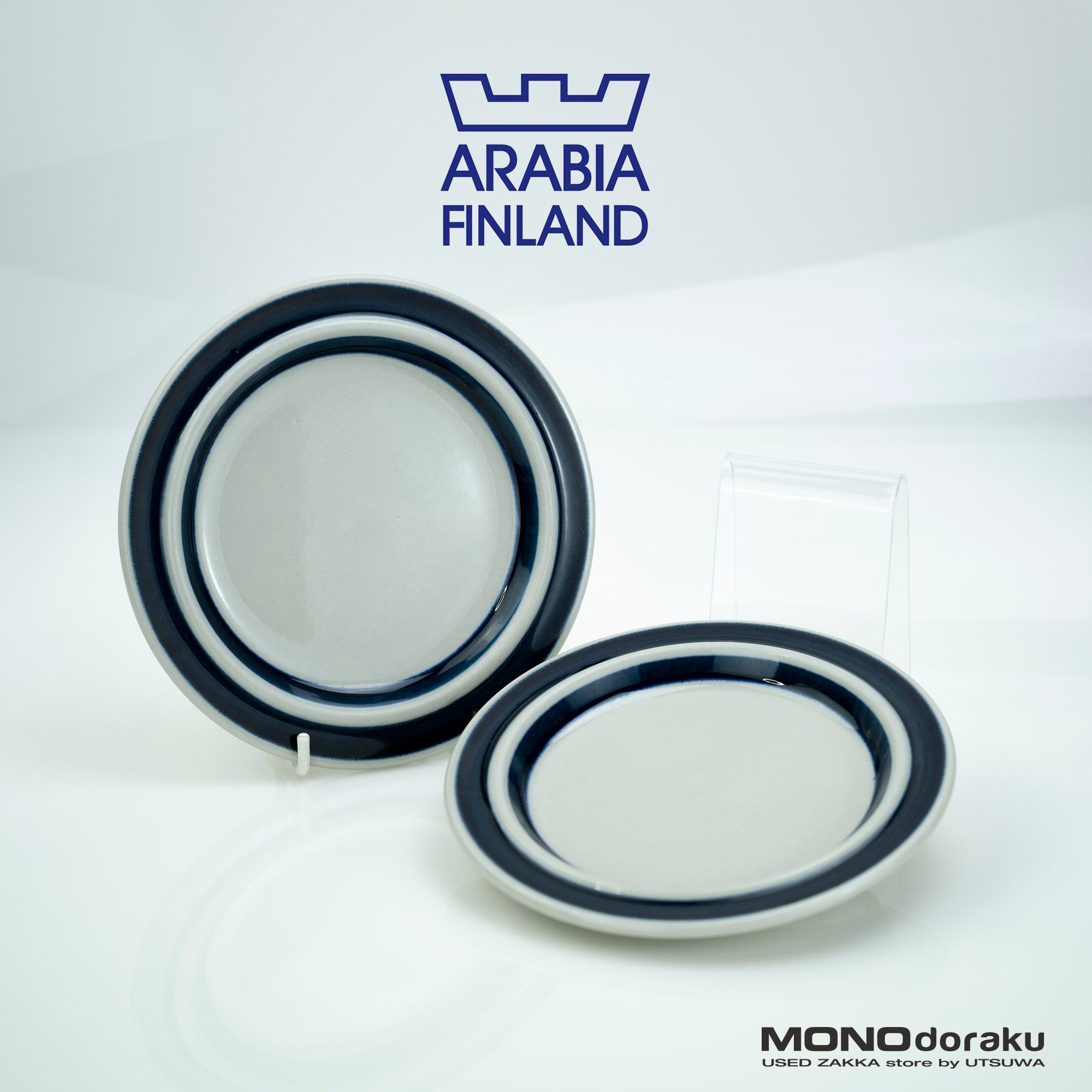 Arabia Anemone 16cm Plate Set of 2 Ulla Procoppe Nordic Vintage (1)