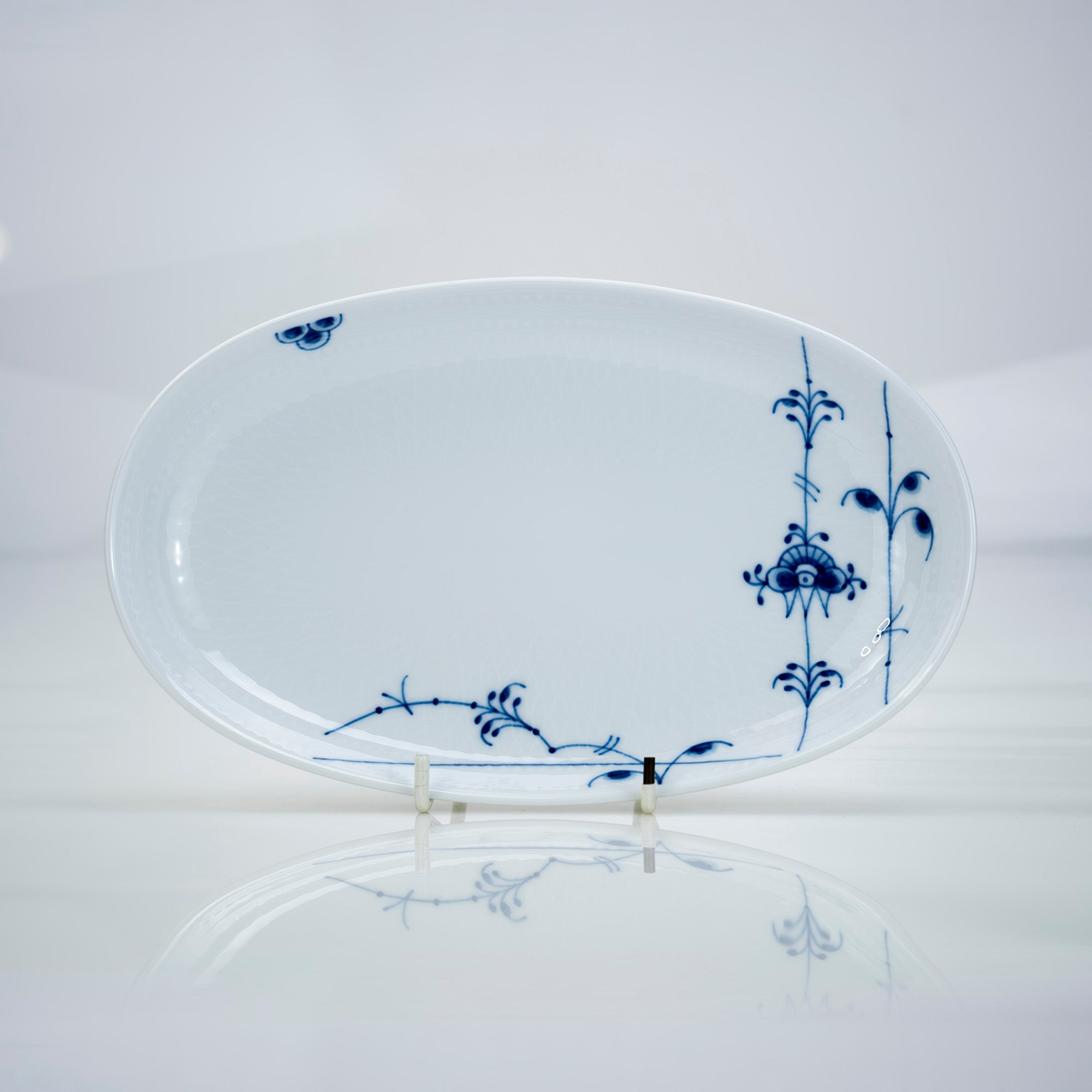 Royal Copenhagen Blue Palmette Oval Dish Plate, in good condition