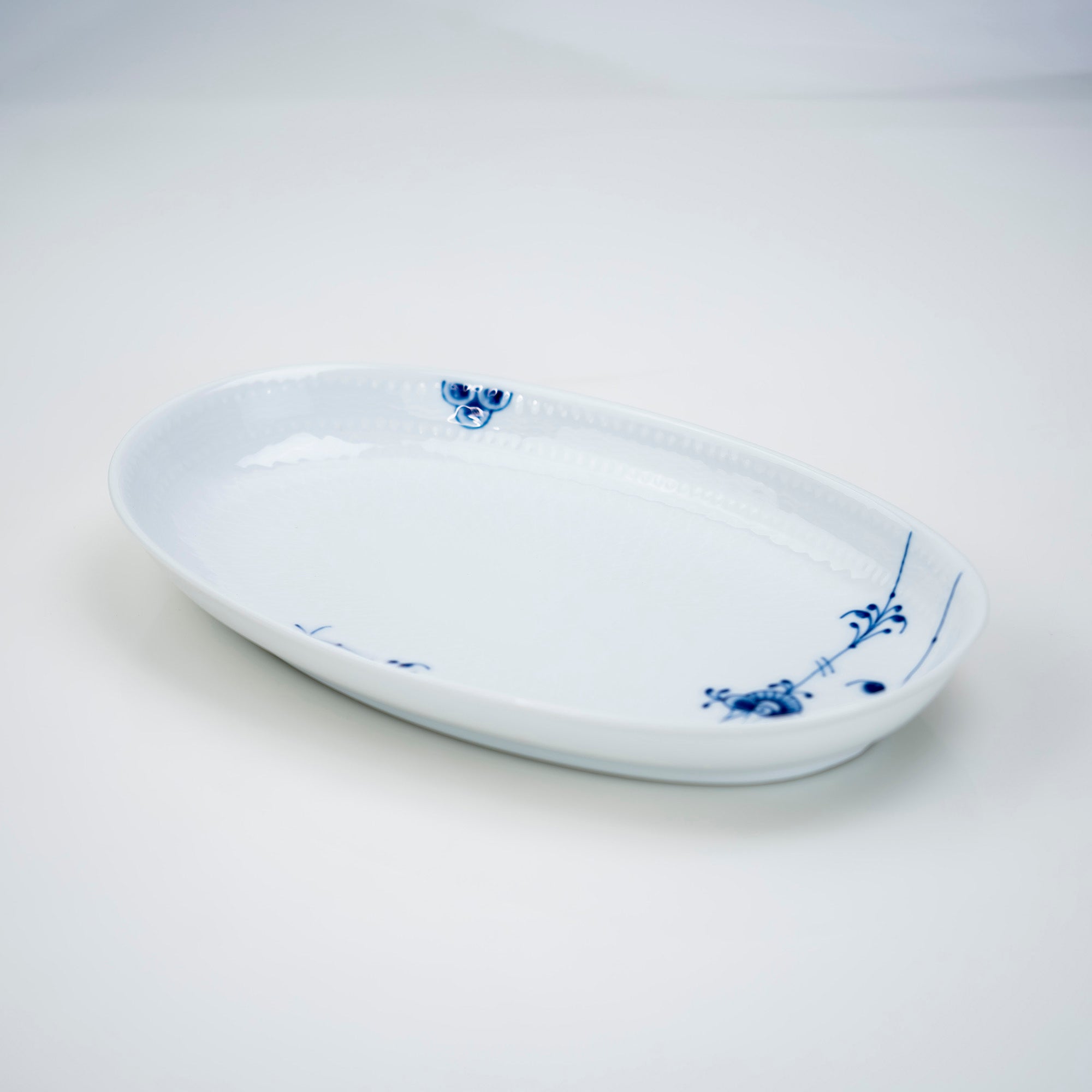 Royal Copenhagen Blue Palmette Oval Dish Plate, in good condition