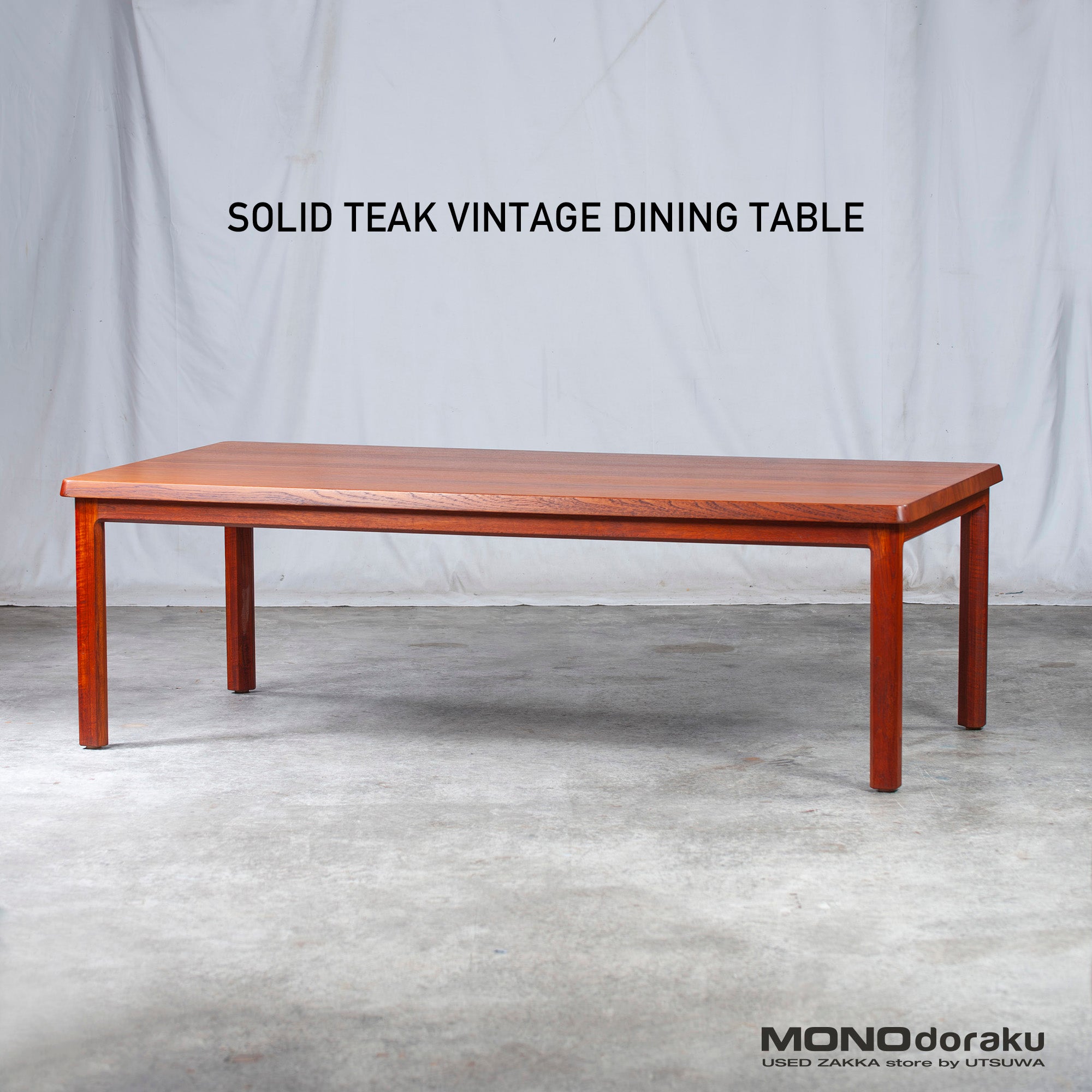 Dining table Japanese vintage Teak solid wood w198 Nordic vintage Japanese modern Japanese modern Store fixtures