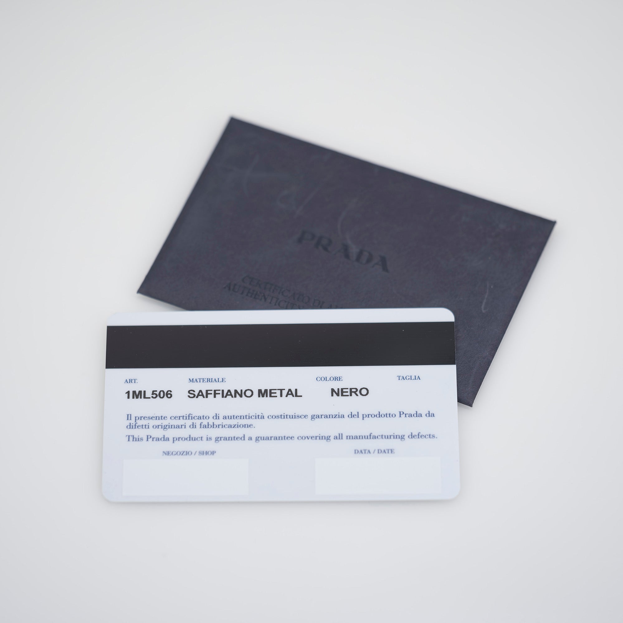 PRADA SAFFIANO zip-around long wallet, black, in good condition
