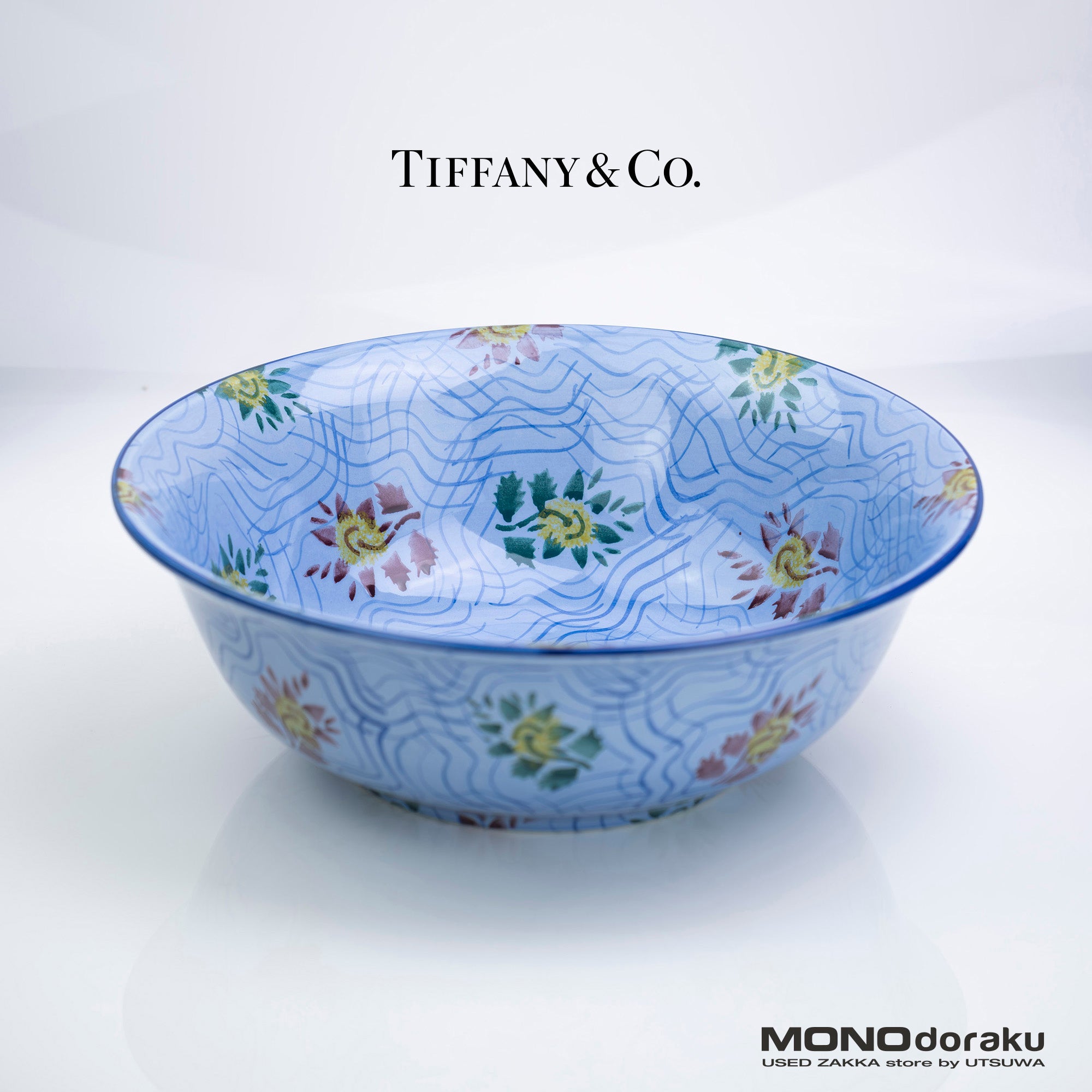 Tiffany & Co. ALFAMA Hand Painted Large Bowl Serving Bowl Tableware