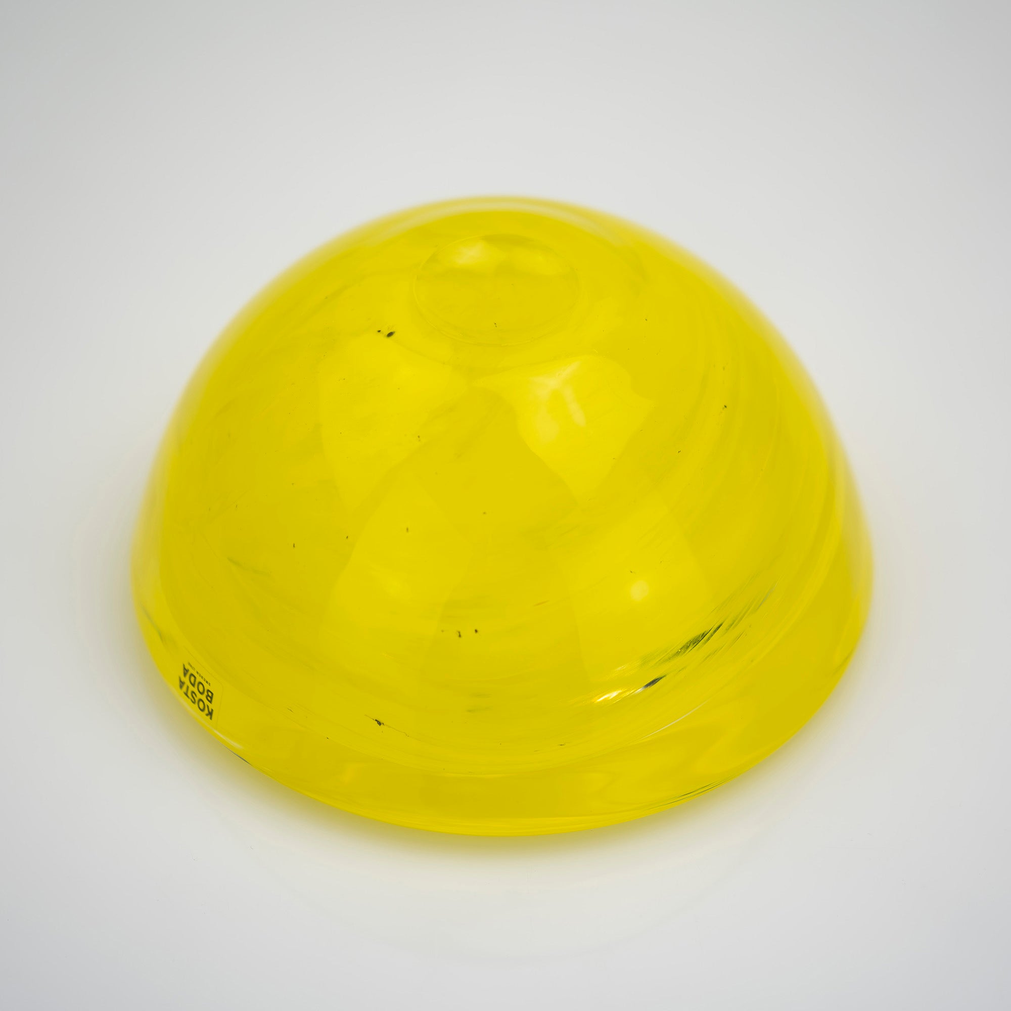Kosta Boda Atoll Candle Holder by Anna Ehrner, Vintage 1997s, Yellow (1)