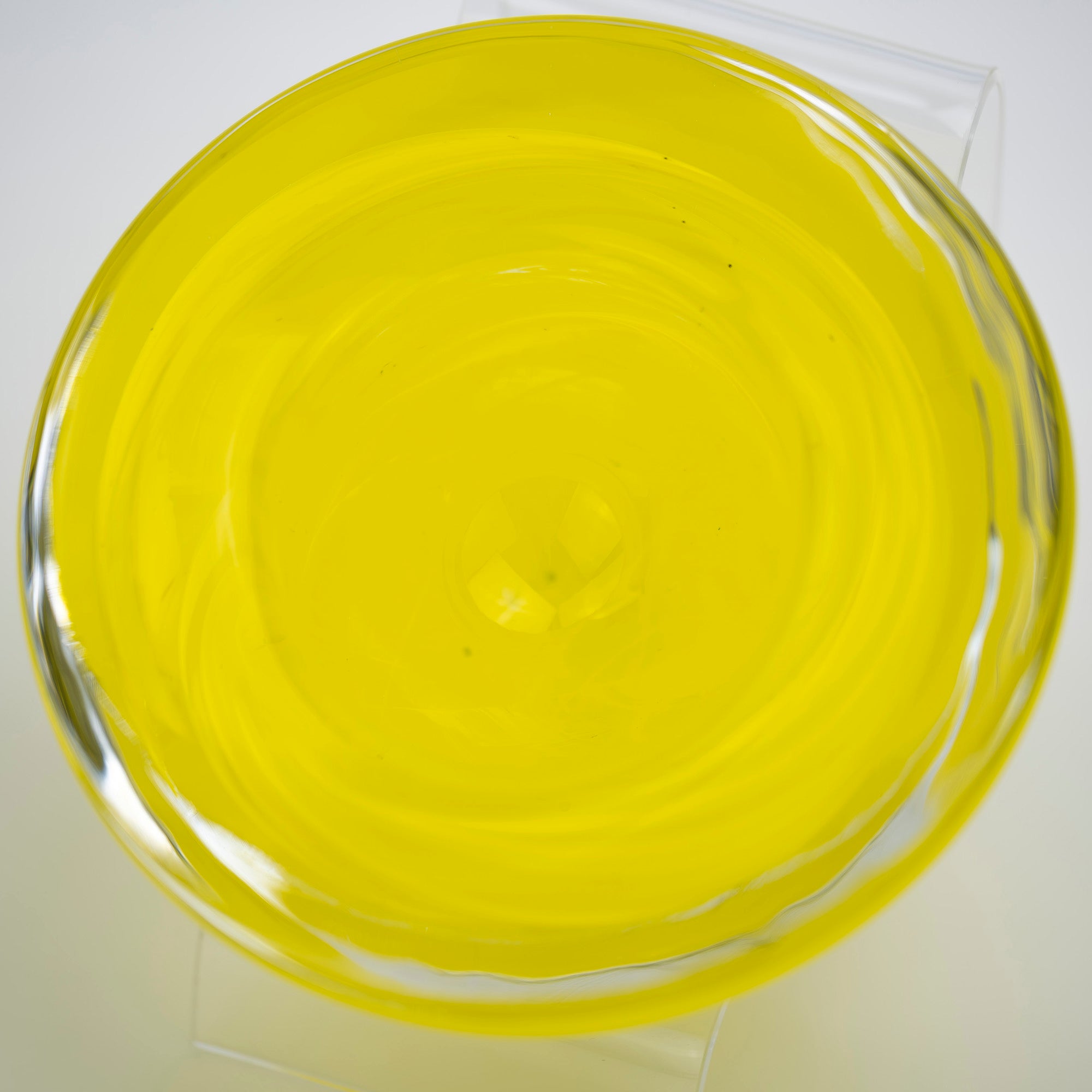 Kosta Boda Atoll Candle Holder by Anna Ehrner, Vintage 1997s, Yellow (1)
