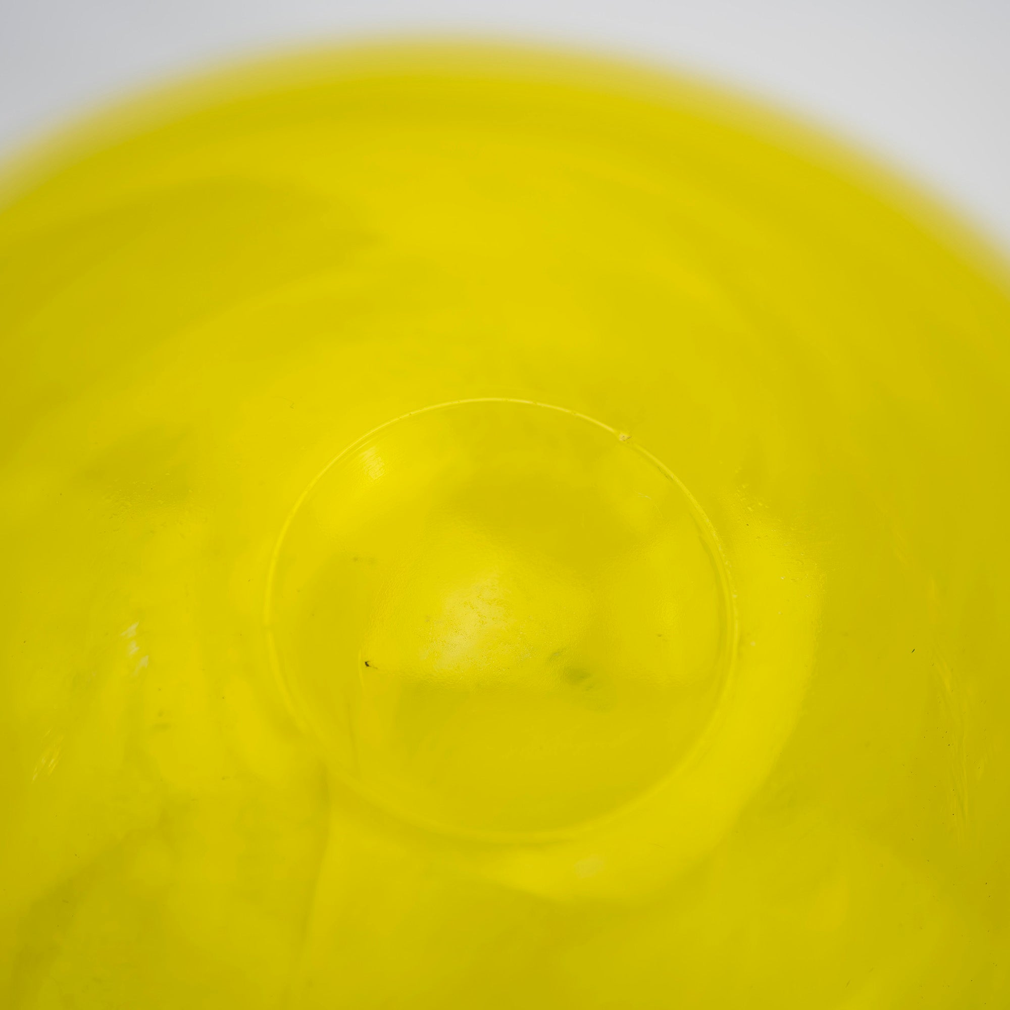 Kosta Boda Atoll Candle Holder Anna Ehrner 1997 Vintage Yellow (2)