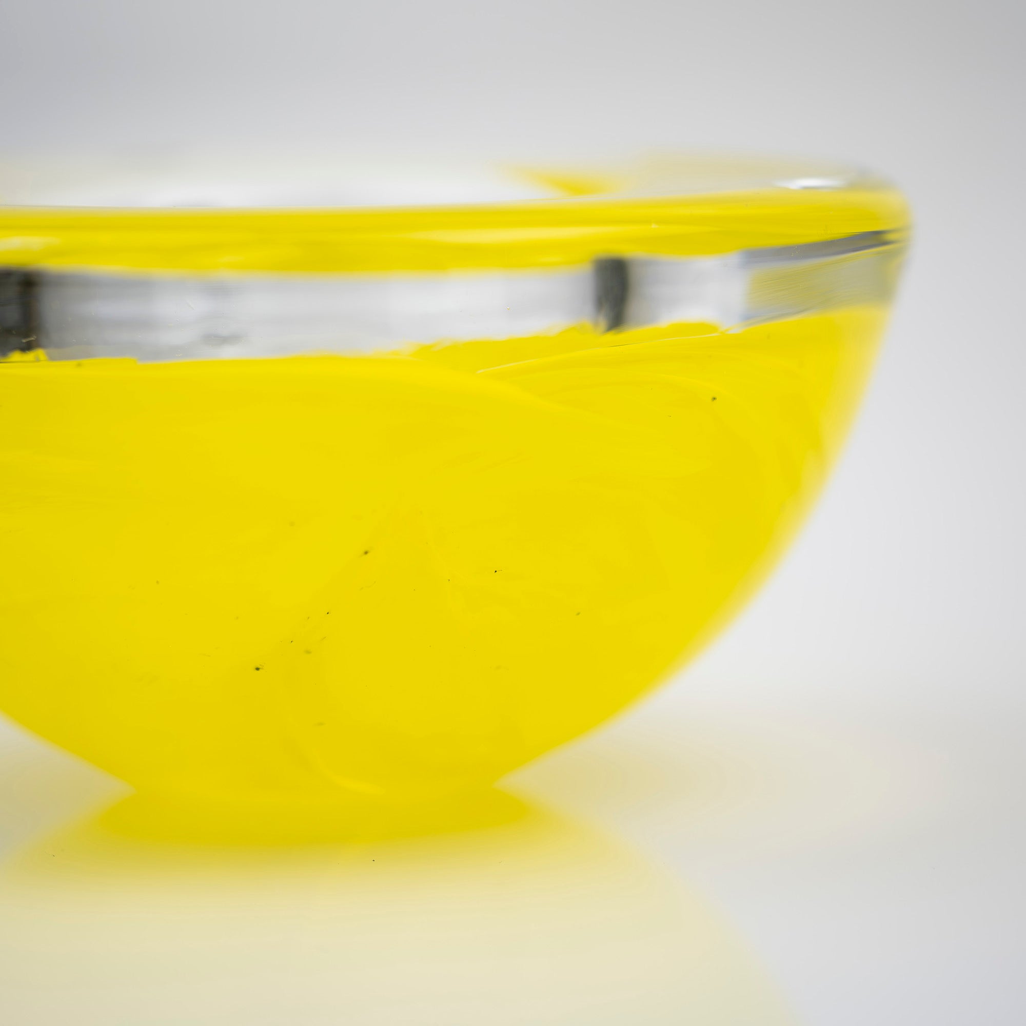Kosta Boda Atoll Candle Holder Anna Ehrner 1997 Vintage Yellow (2)