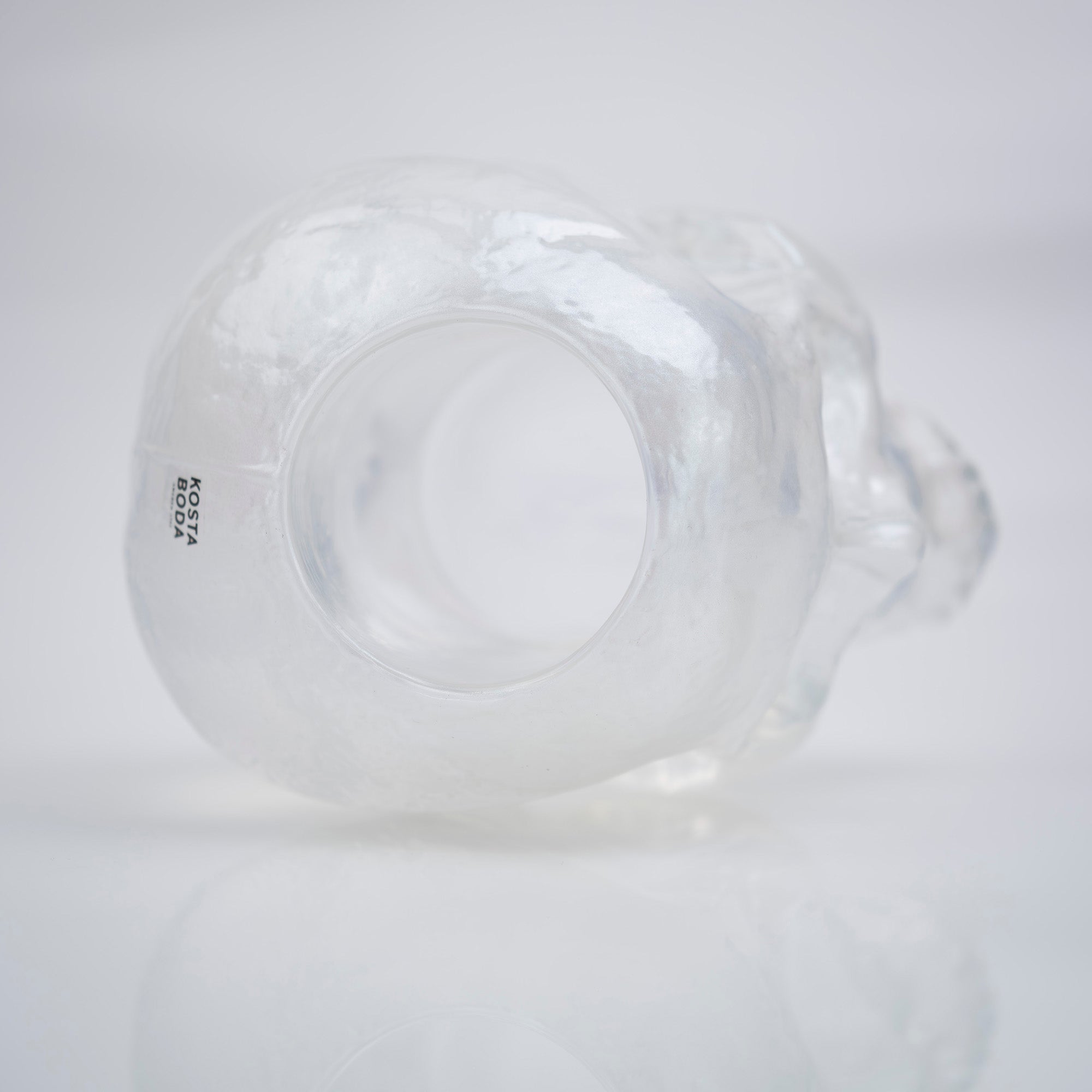Kosta Boda Skull Candle Holder, Ludvig Lofgren, Clear