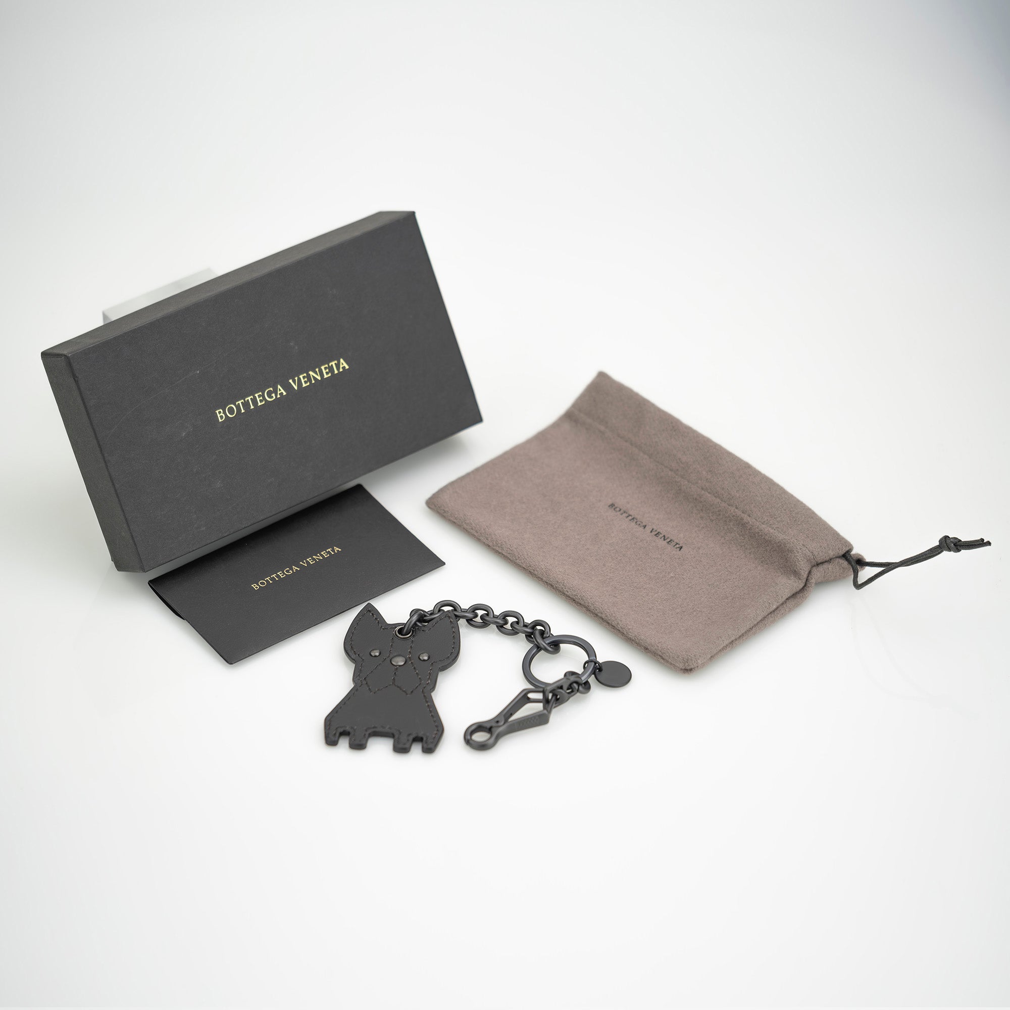 BOTTEGA VENETA Bag Charm Key Holder Key Ring Boston Terrier