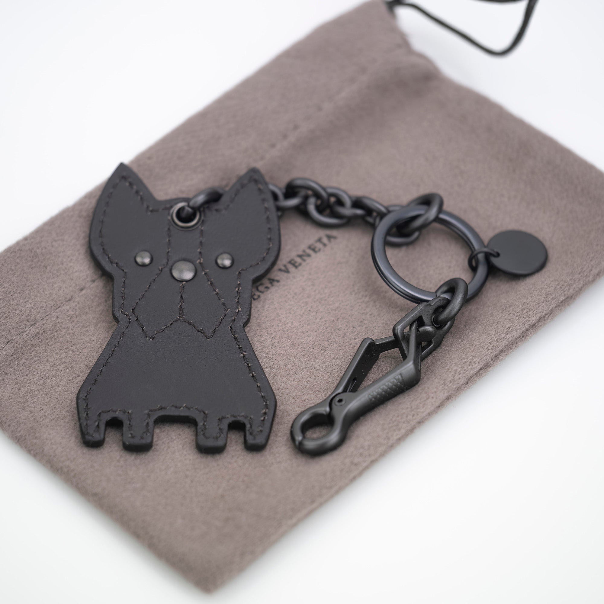 BOTTEGA VENETA Bag Charm Key Holder Key Ring Boston Terrier