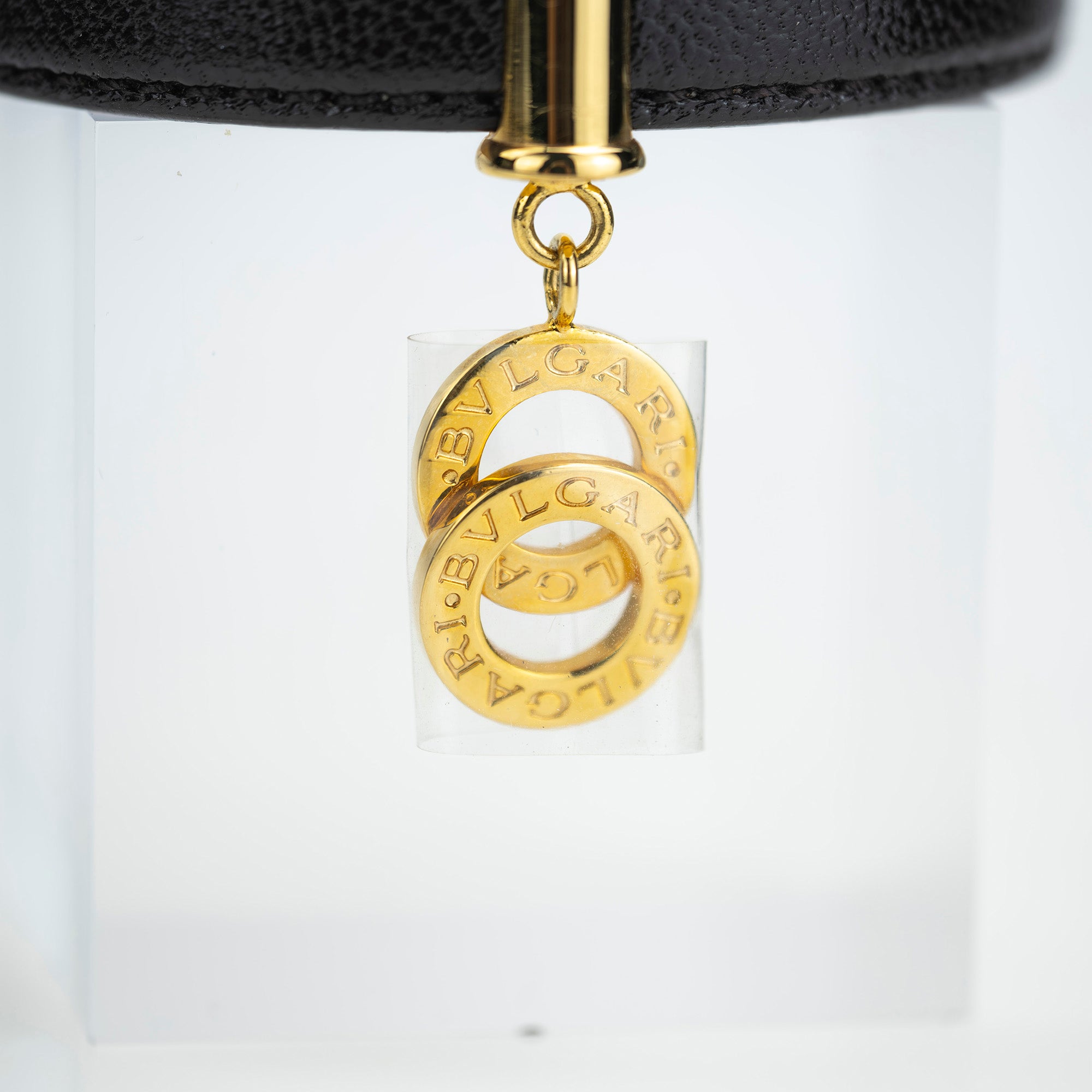 BVLGARI Doppio Tondo Cuff Bracelet Bangle Dark Brown x Gold