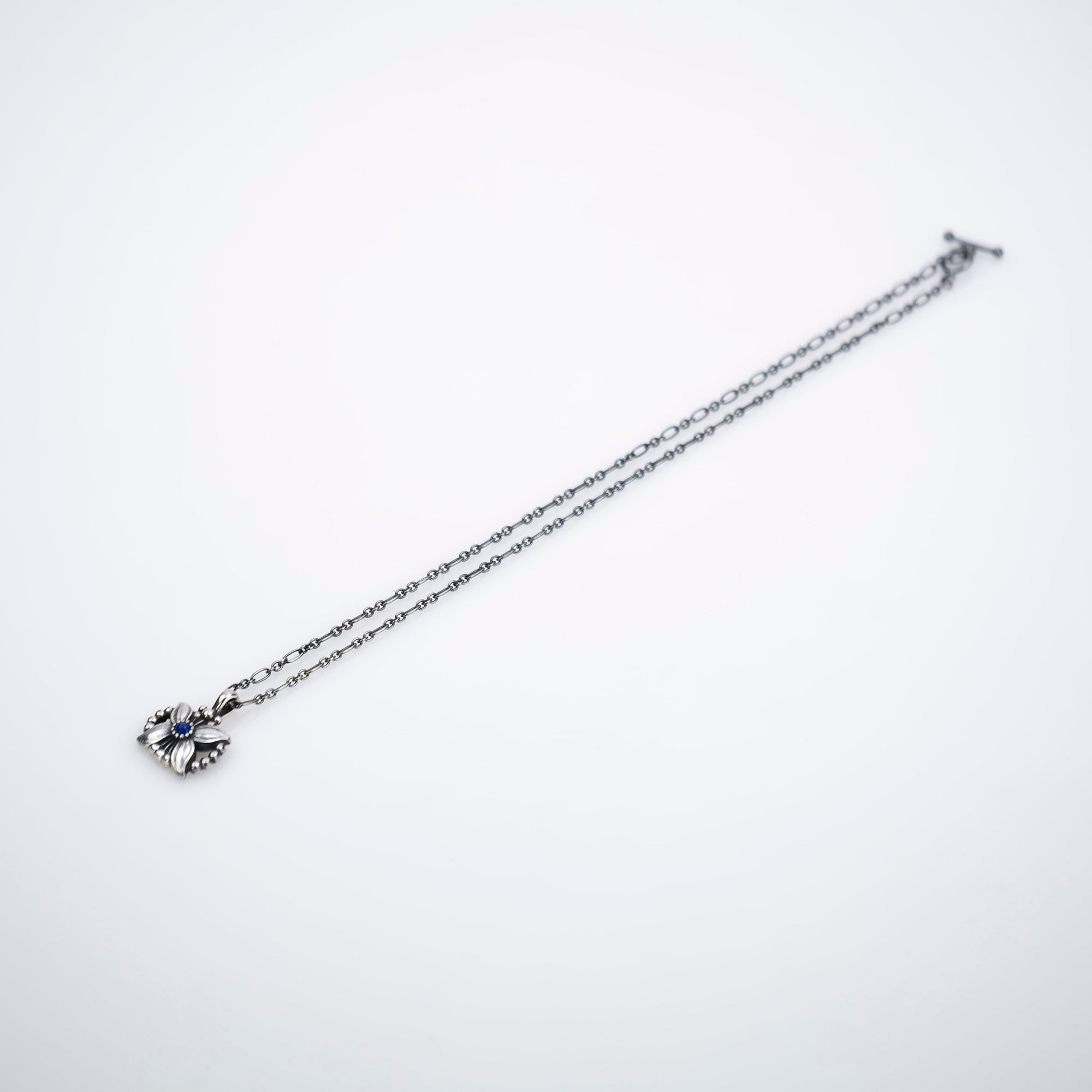 GEORG JENSEN Ear Pendant 1998 Sterling Silver x Lapis Lazuli Necklace