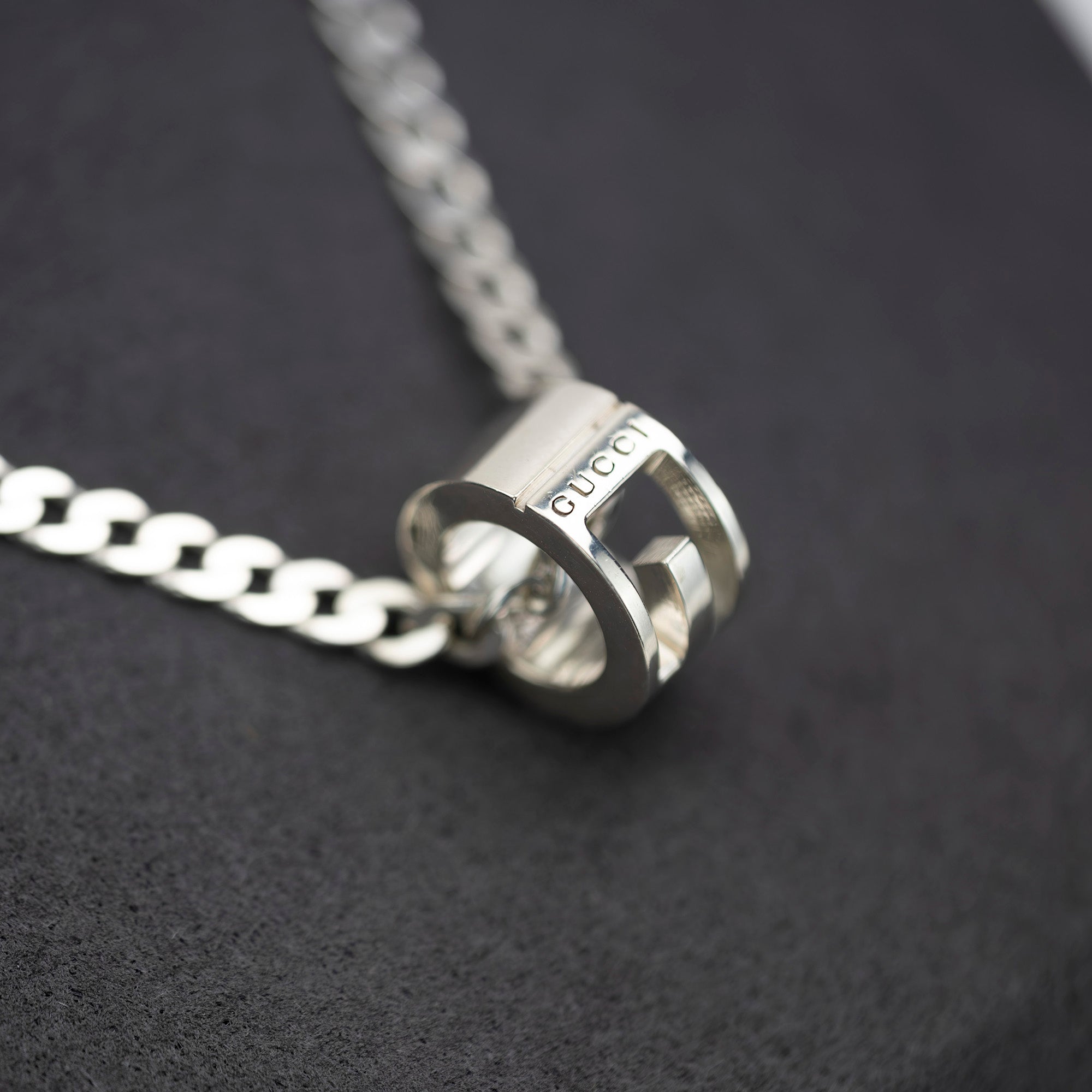Gucci Ring Necklace Cutout G Sterling Silver Kihei Chain
