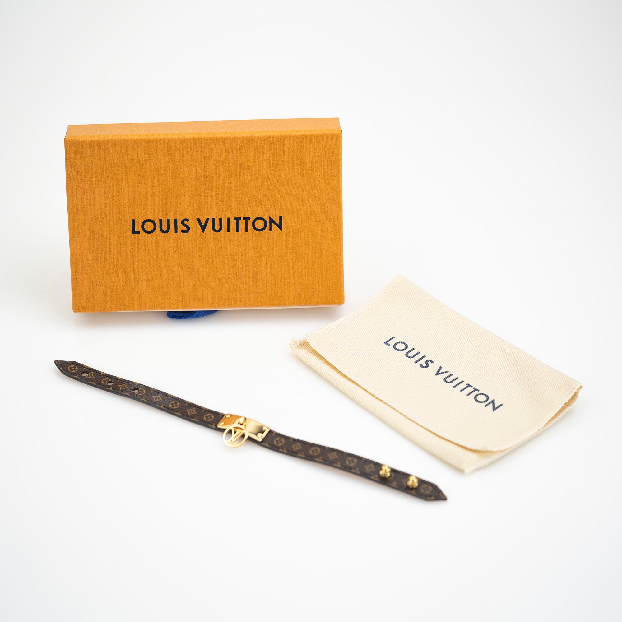 ルイ ヴィトン LOUIS VUITTON M4150F モノグラム ブラスレ ロゴマニア ブレスレット ブラウン×ゴールド レディースアクセサリー