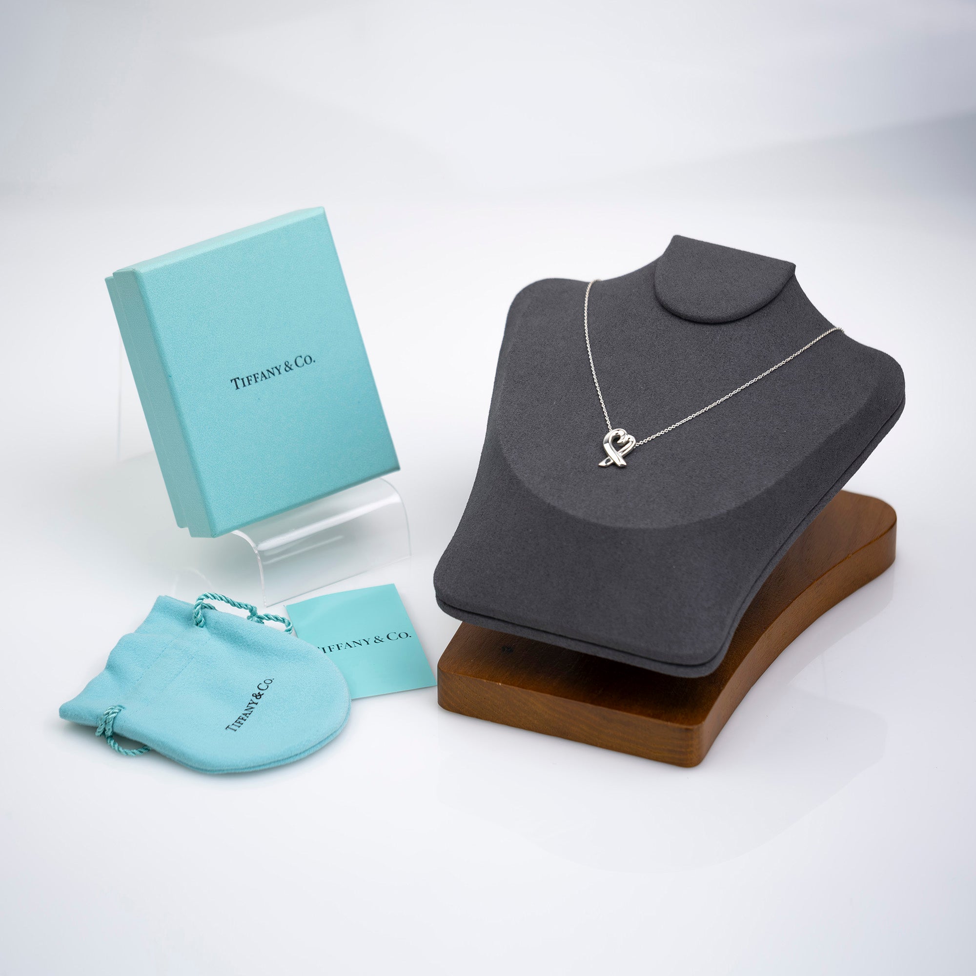 Tiffany & Co. Loving Heart Necklace, Sterling Silver, Paloma Picasso, Like New