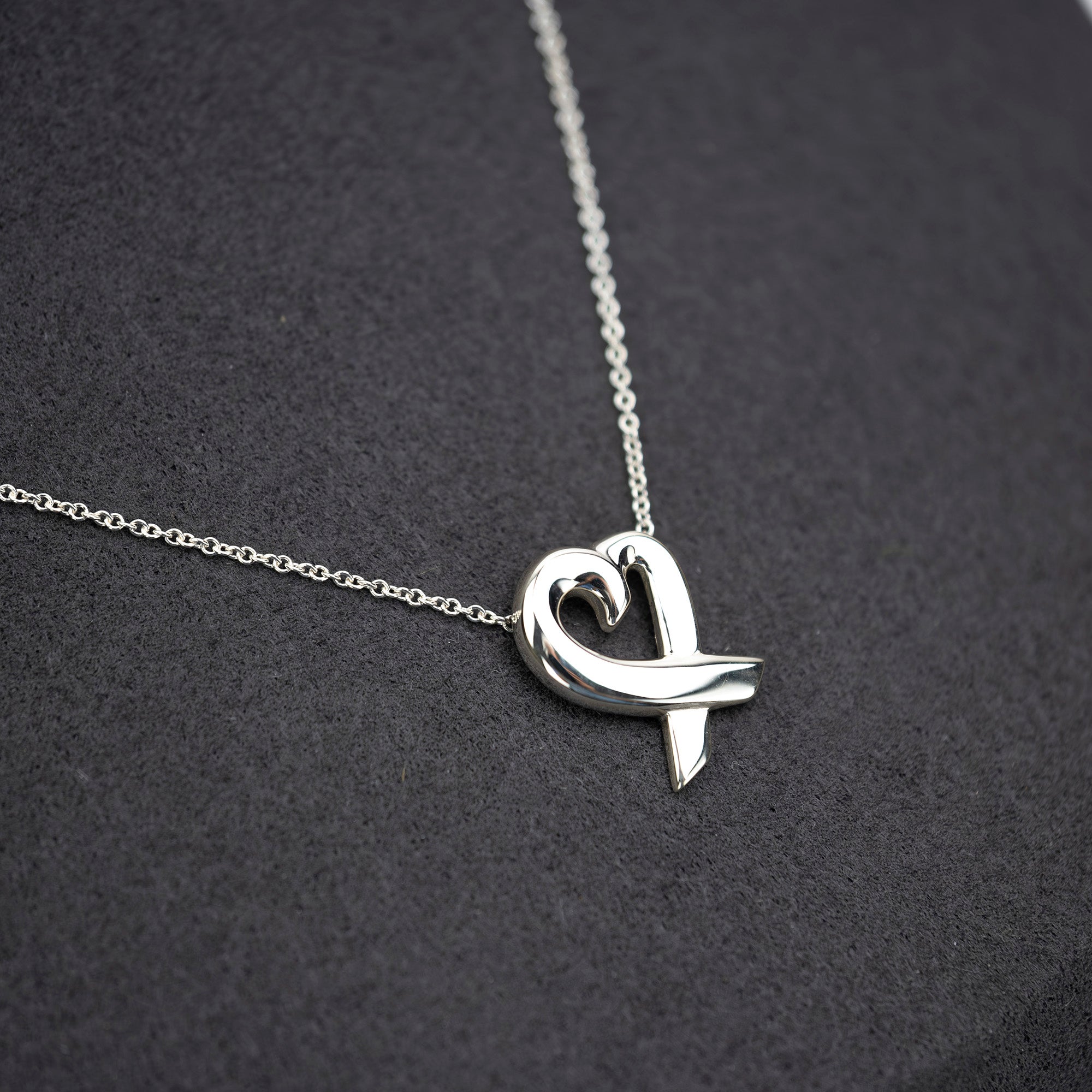 Tiffany & Co. Loving Heart Necklace, Sterling Silver, Paloma Picasso, Like New