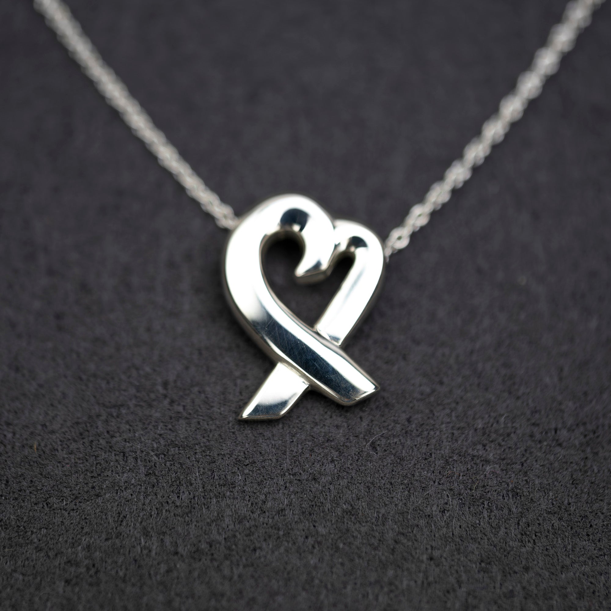 Tiffany & Co. Loving Heart Necklace, Sterling Silver, Paloma Picasso, Like New