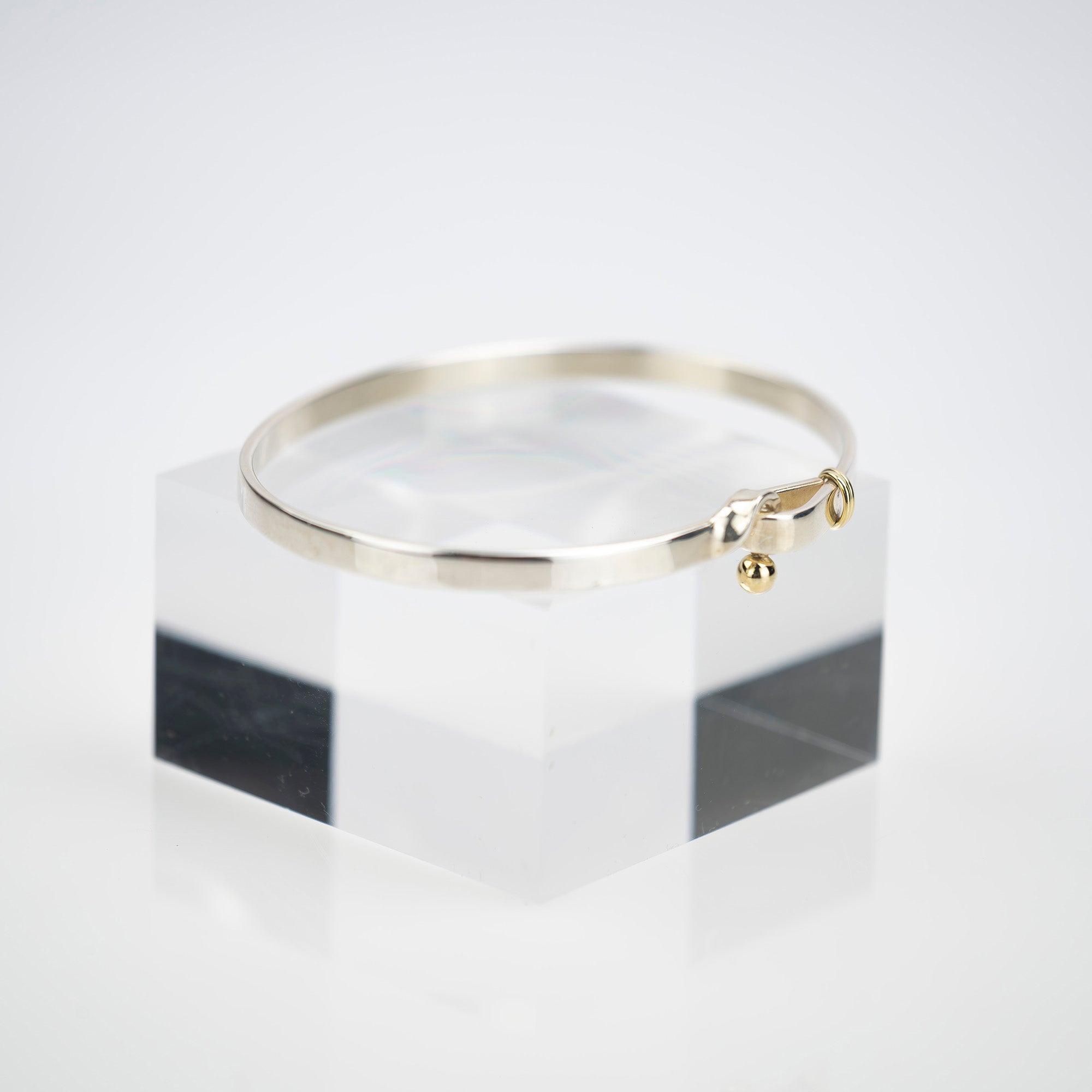 Tiffany & Co. Hook & Eye Bangle Bracelet Accessory Silver 925 K18 12.6g