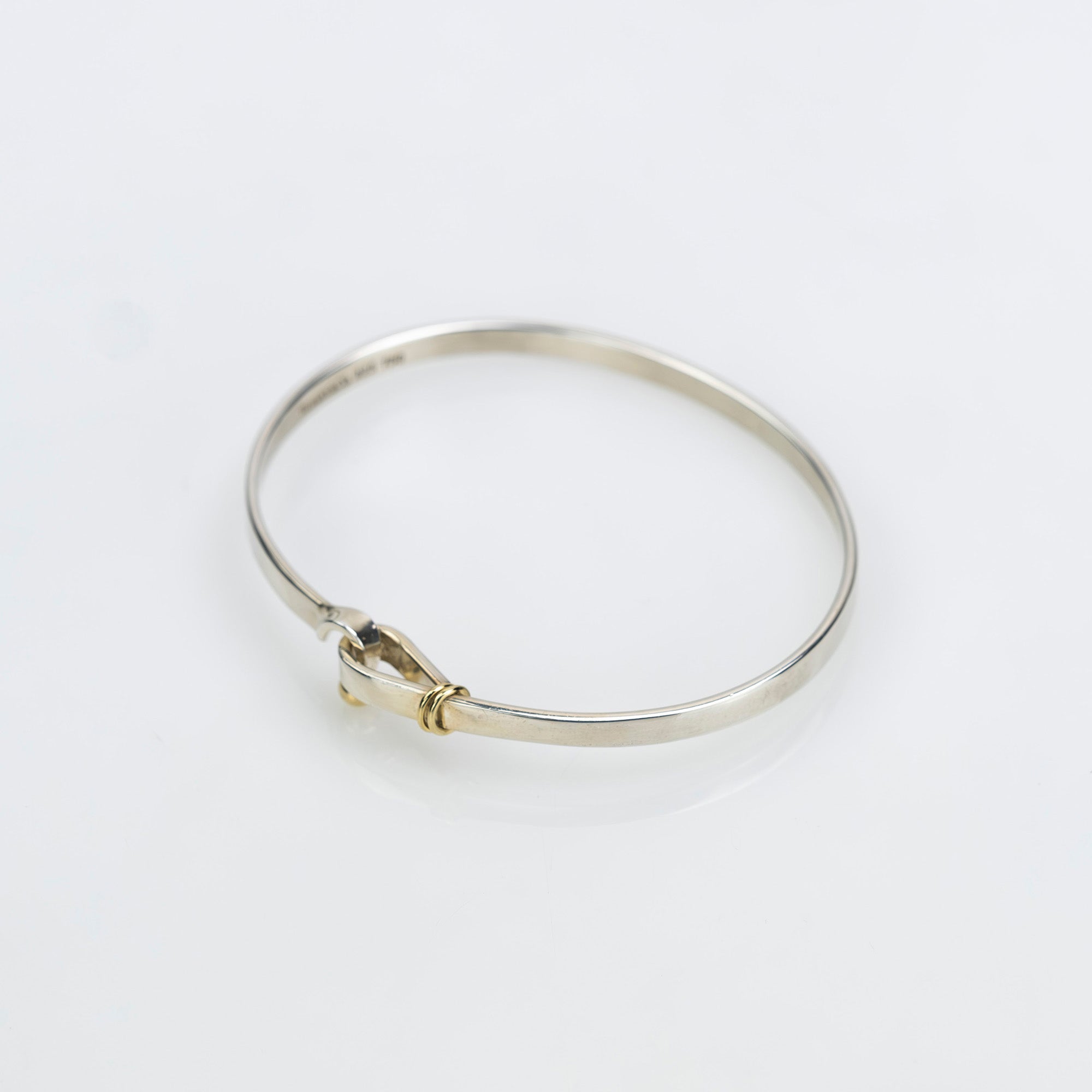 Tiffany & Co. Hook & Eye Bangle Bracelet Accessory Silver 925 K18 12.6g