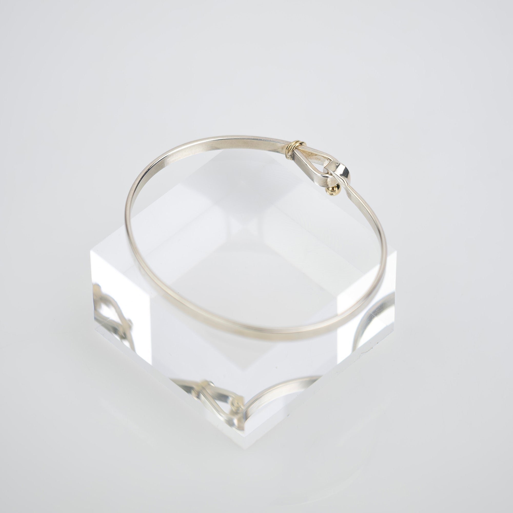 Tiffany & Co. Hook & Eye Bangle Bracelet Accessory Silver 925 K18 12.6g