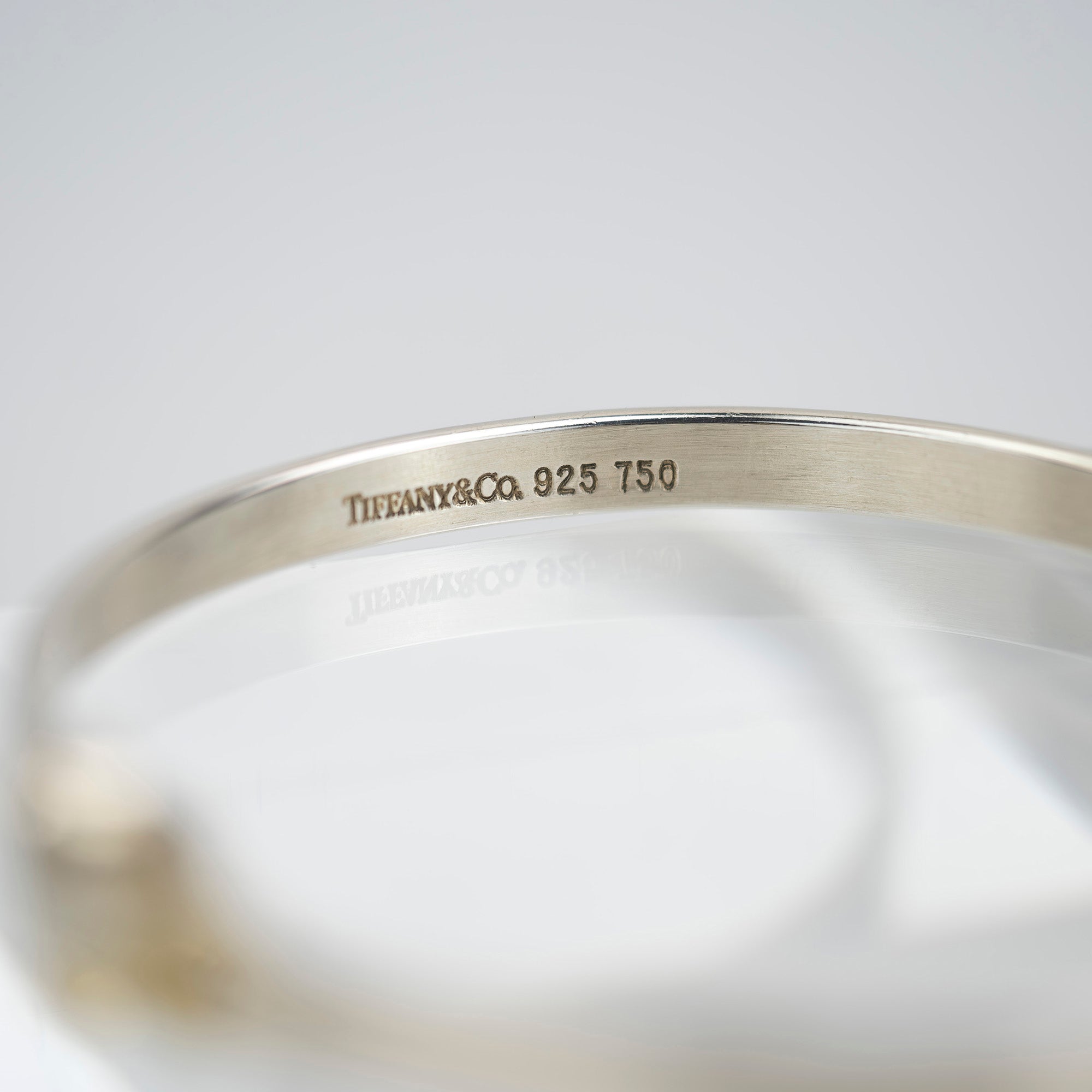 Tiffany & Co. Hook & Eye Bangle Bracelet Accessory Silver 925 K18 12.6g
