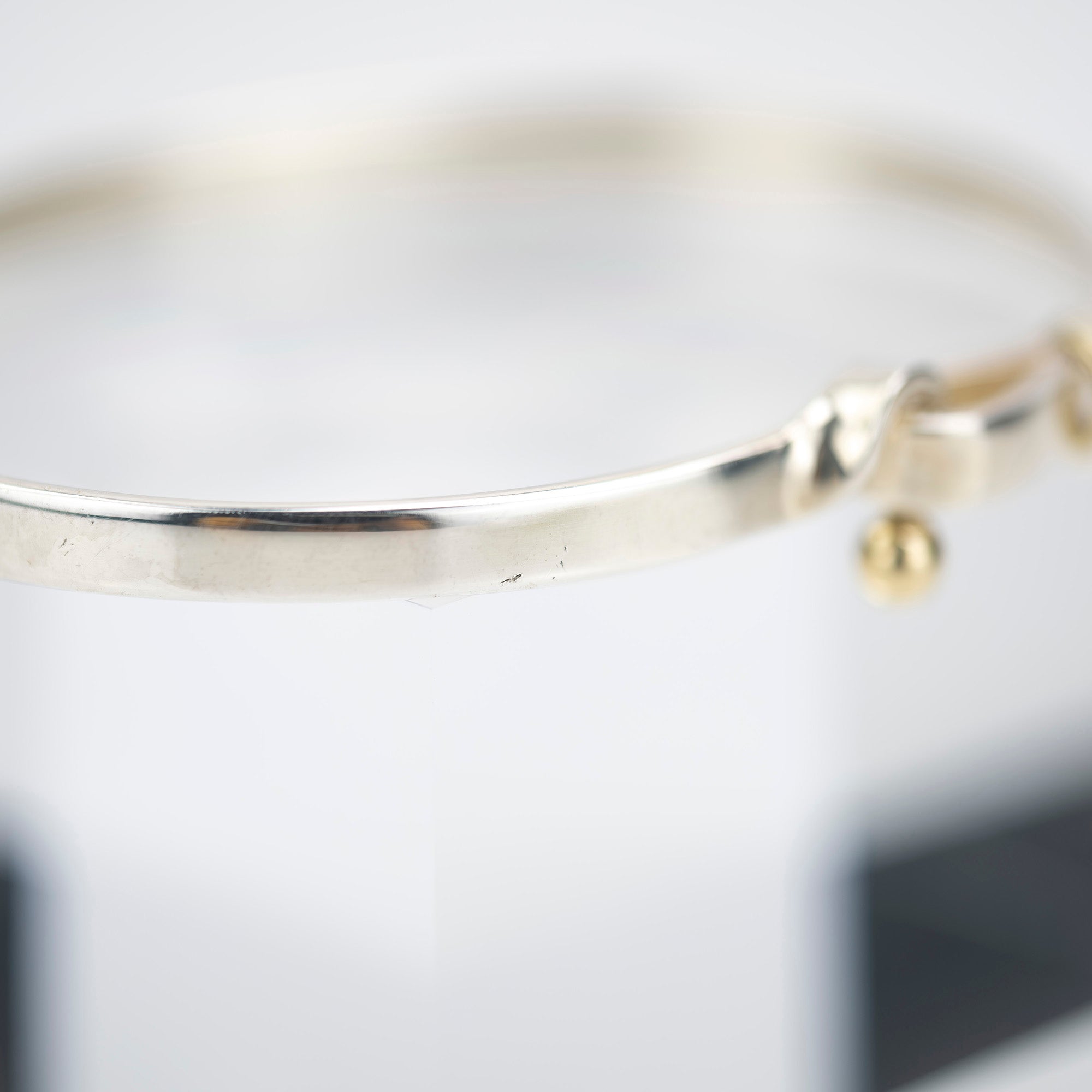 Tiffany & Co. Hook & Eye Bangle Bracelet Accessory Silver 925 K18 12.6g
