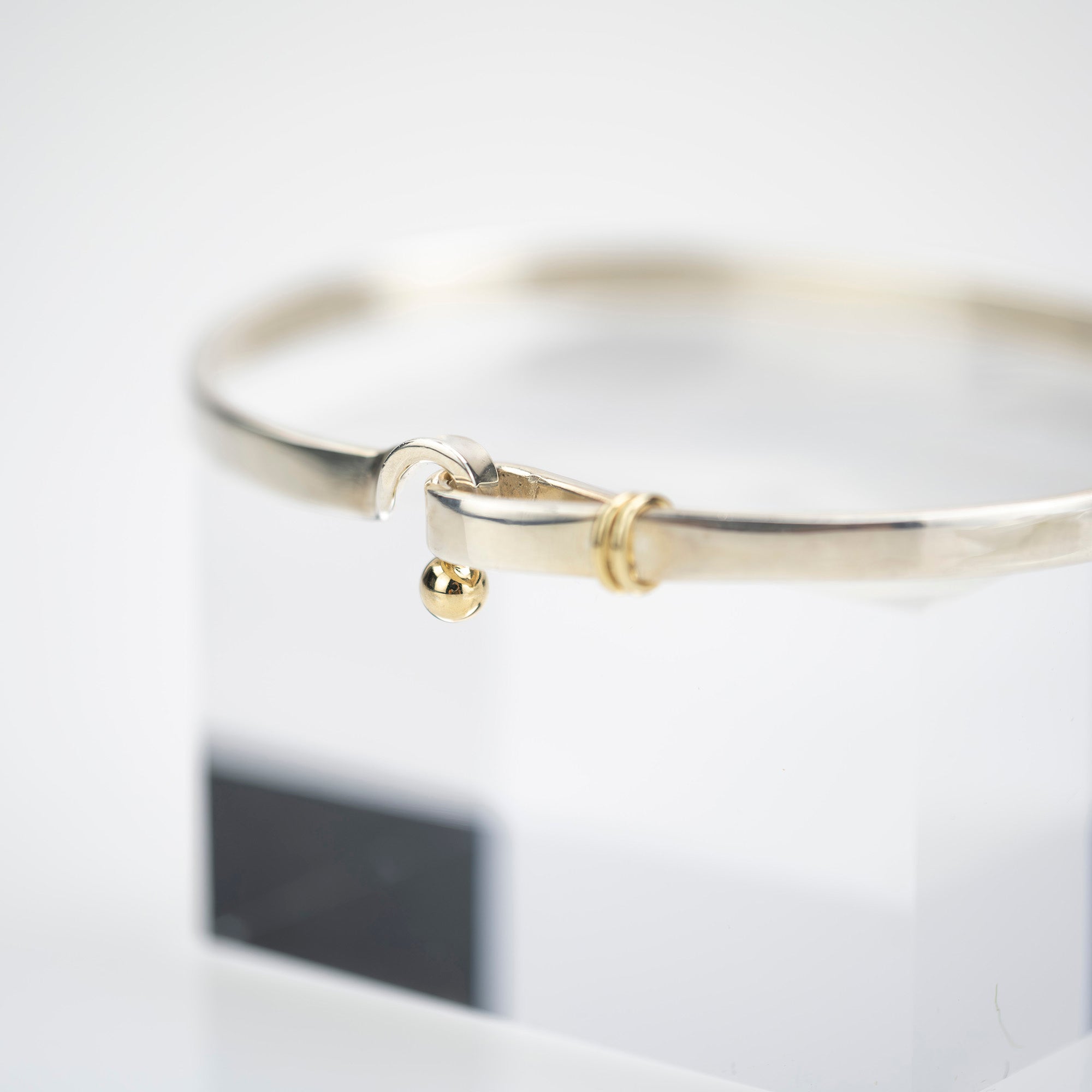 Tiffany & Co. Hook & Eye Bangle Bracelet Accessory Silver 925 K18 12.6g