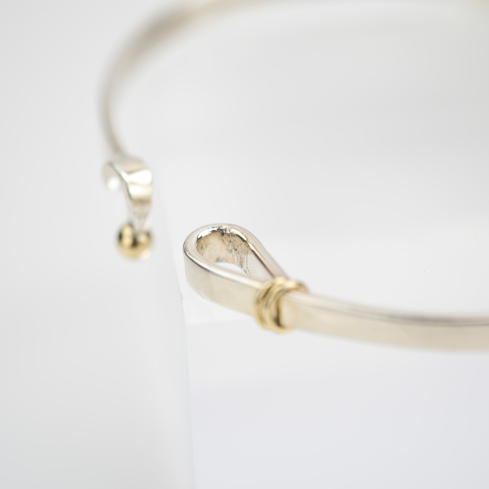 Tiffany & Co. Hook & Eye Bangle Bracelet Accessory Silver 925 K18 12.6g