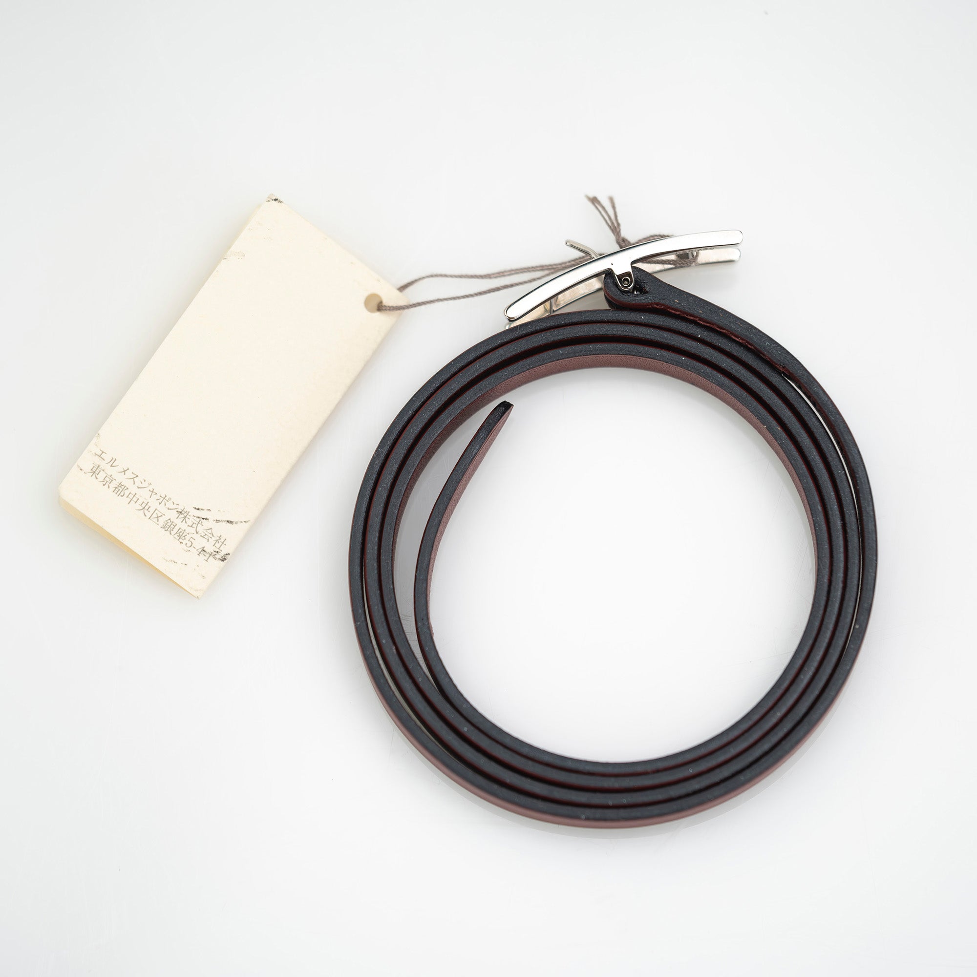 HERMES Hapi3 Leather Bracelet, J Stamp, Made in 2006, Rouge H x Silver Hardware, Excellent Condition