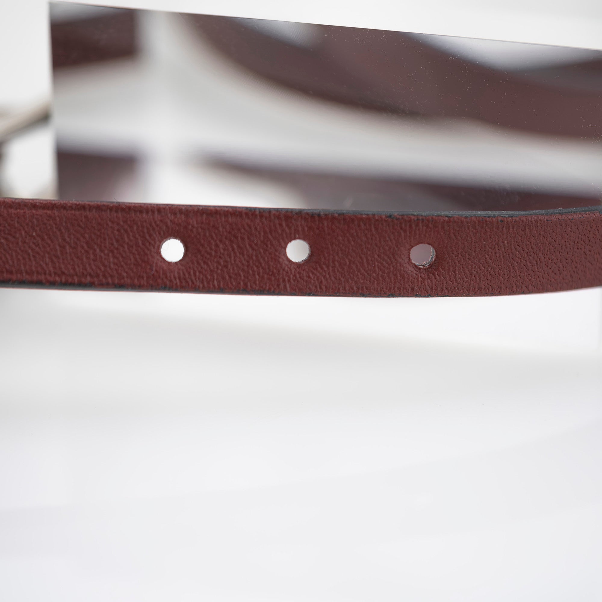 HERMES Hapi3 Leather Bracelet, J Stamp, Made in 2006, Rouge H x Silver Hardware, Excellent Condition