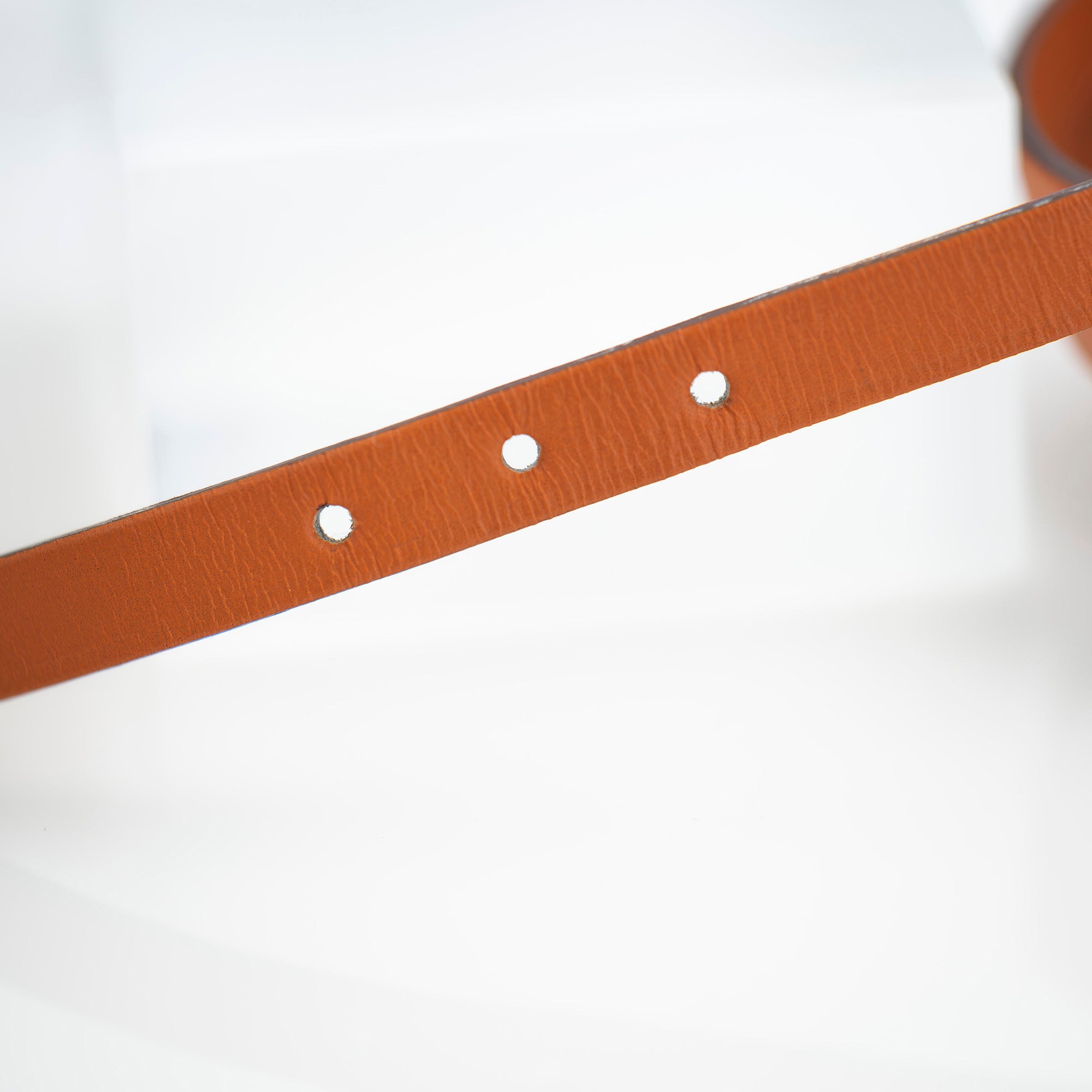 HERMES Hapi3 Leather Bracelet, J Stamp, Made in 2006, Orange x Silver Hardware