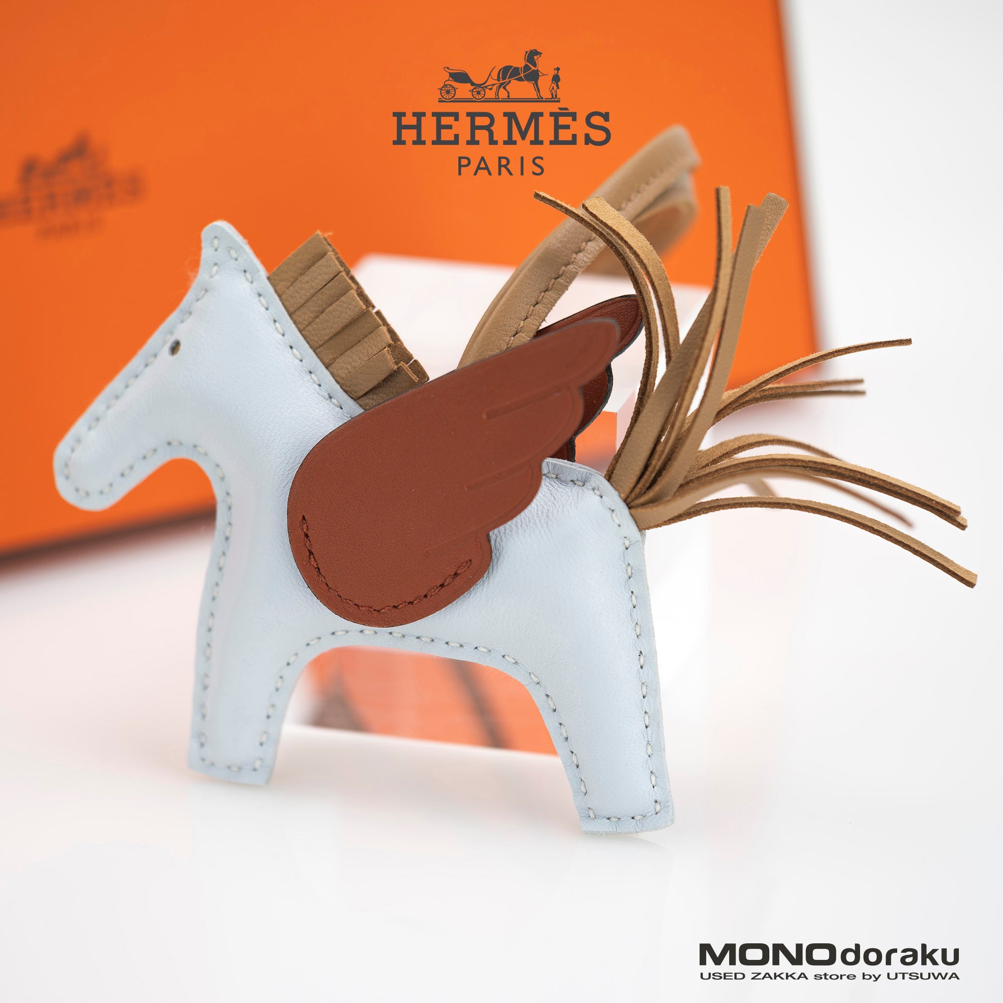 Hermes HERMES Rodeo Pegasus PM Bag Charm U Stamp 2022 Manufactured Agnès Milo Leather Boxed Good Condition