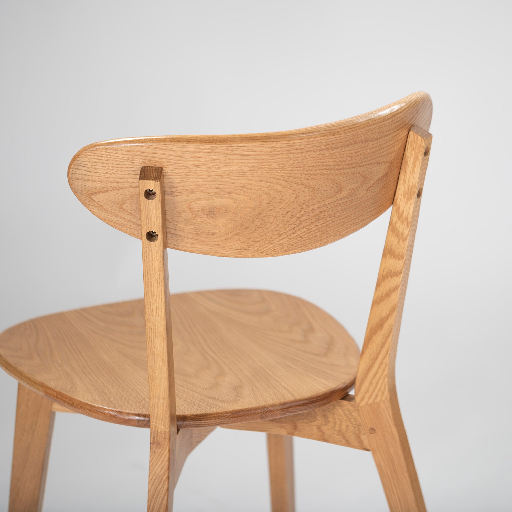 Dining chair, unused and stored, Okawa furniture, River, set of 2, oak, solid wood, natural modern, simple modern, Scandinavian