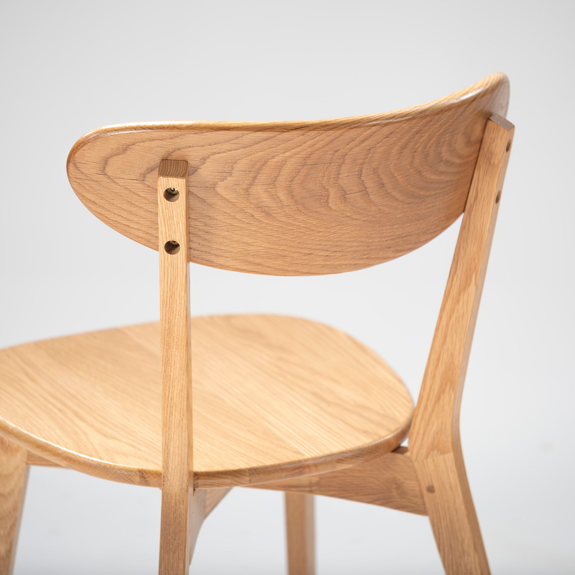 Dining chair, unused and stored, Okawa furniture, River, set of 2, oak, solid wood, natural modern, simple modern, Scandinavian