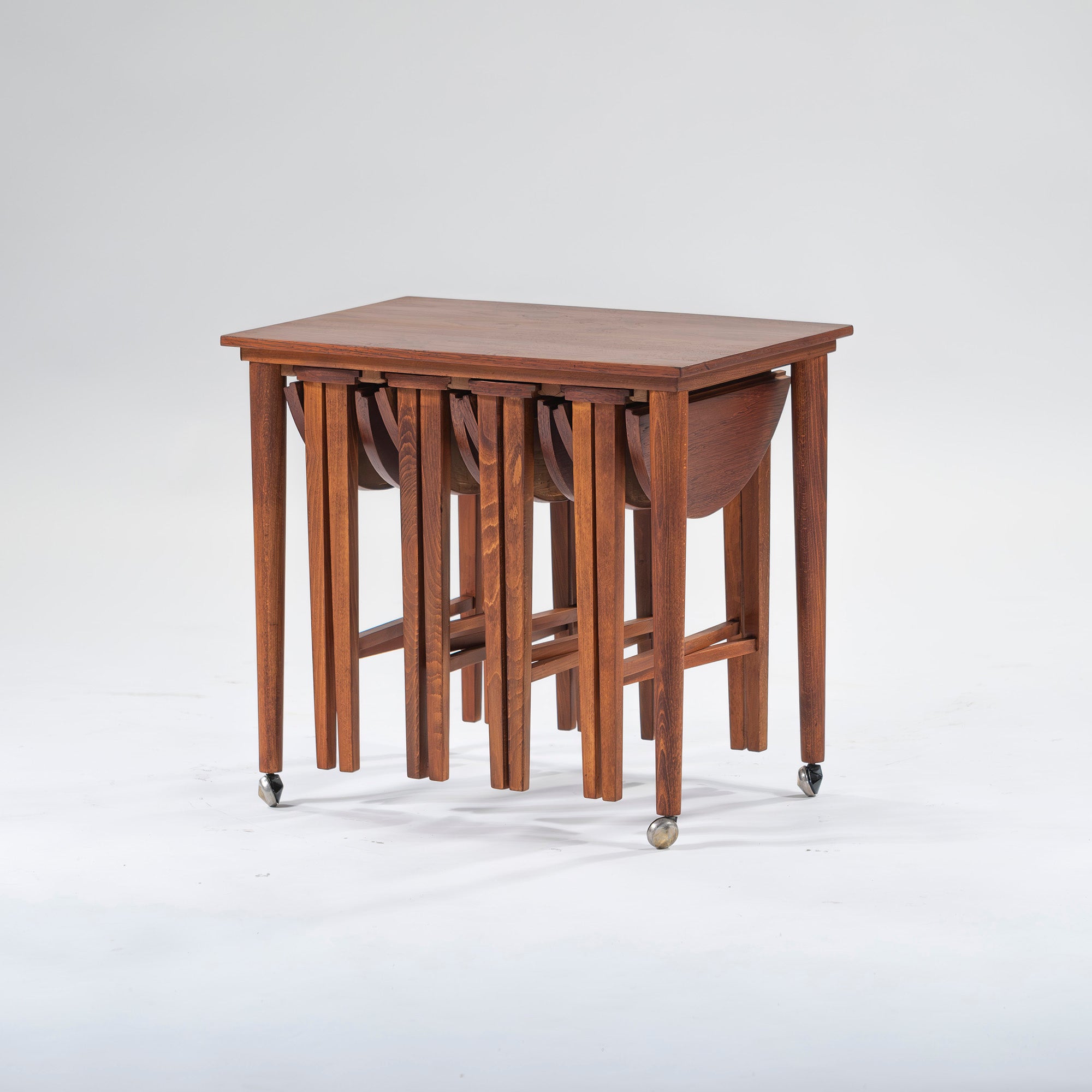 Side table Poul Hundevad Novy Domov Nesting table Teak Beech Czechoslovakia Nordic vintage British vintage