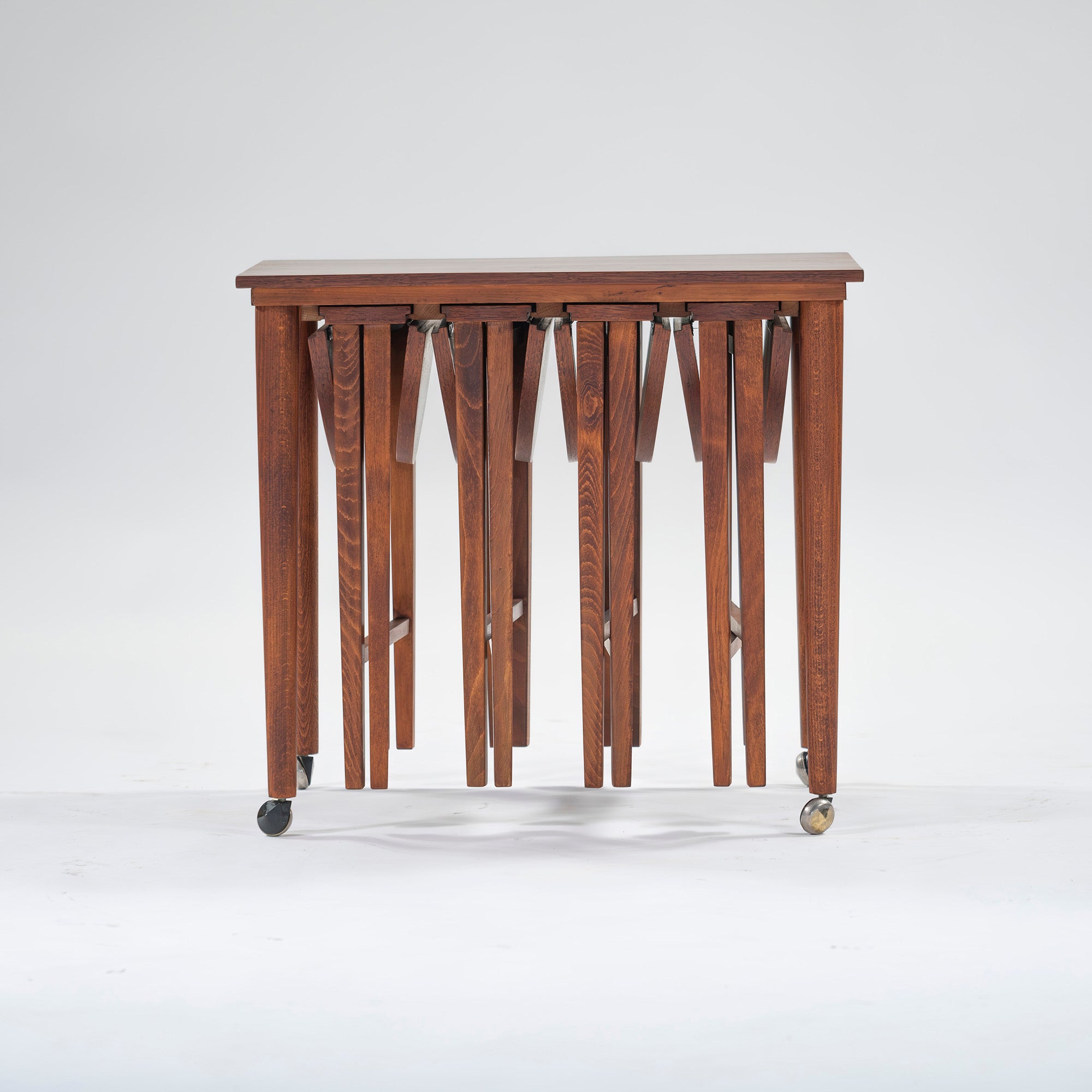 Side table Poul Hundevad Novy Domov Nesting table Teak Beech Czechoslovakia Nordic vintage British vintage