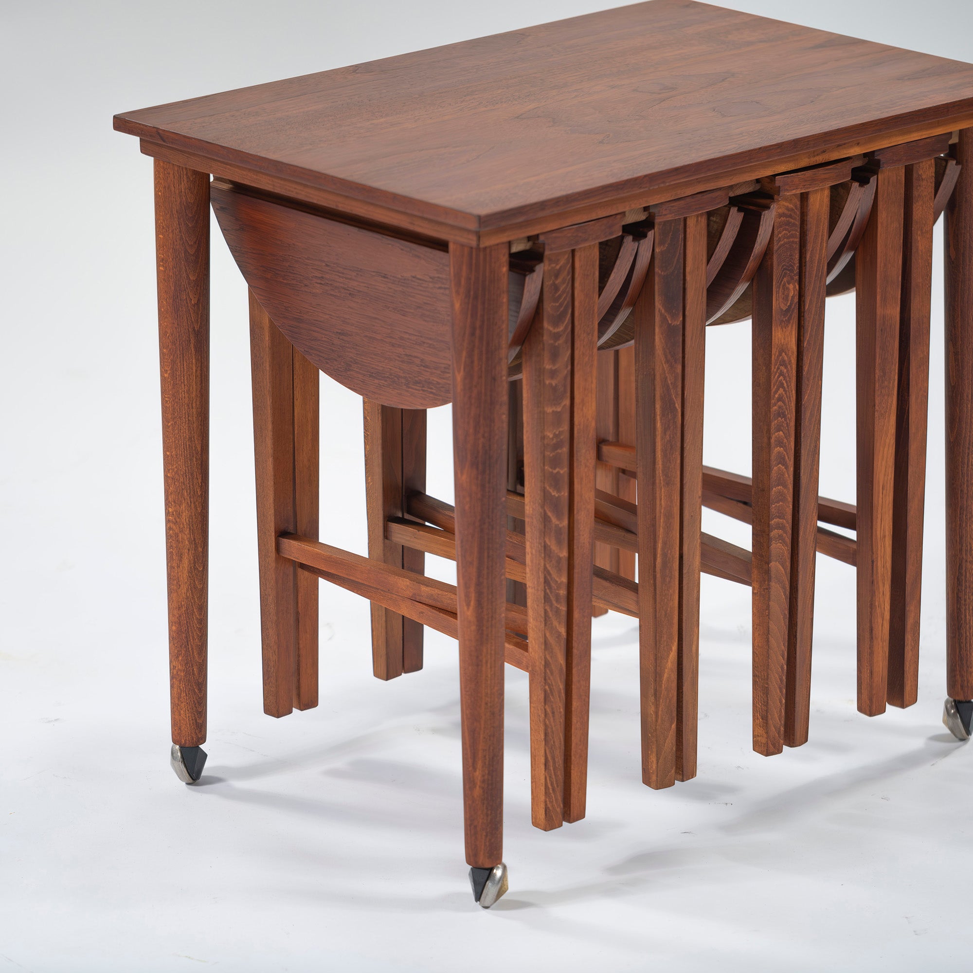 Side table Poul Hundevad Novy Domov Nesting table Teak Beech Czechoslovakia Nordic vintage British vintage