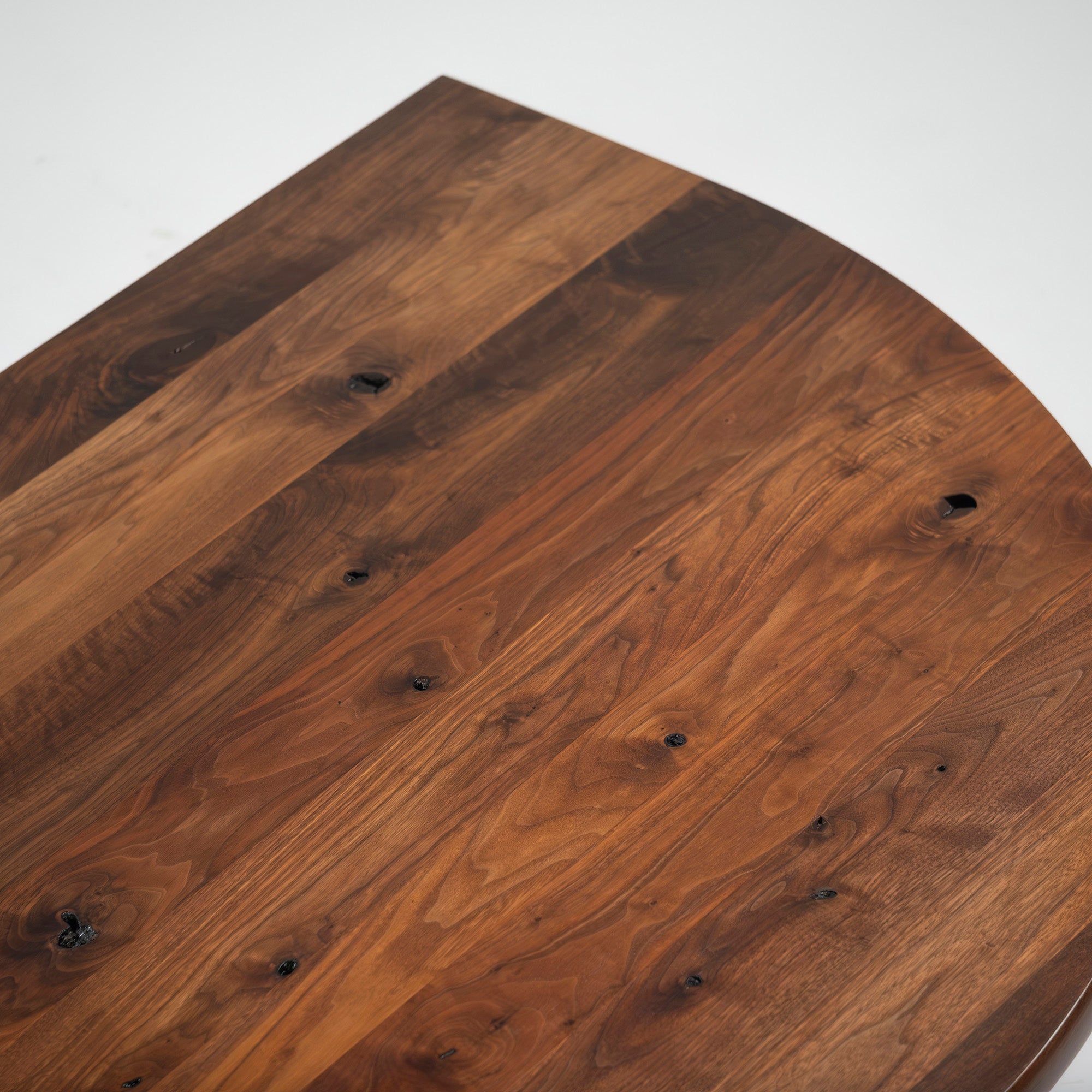 Center table Hida Sangyo Mori no Kotoba Walnut Semicircular living table w150 Solid walnut Japanese modern Old house Woodpecker