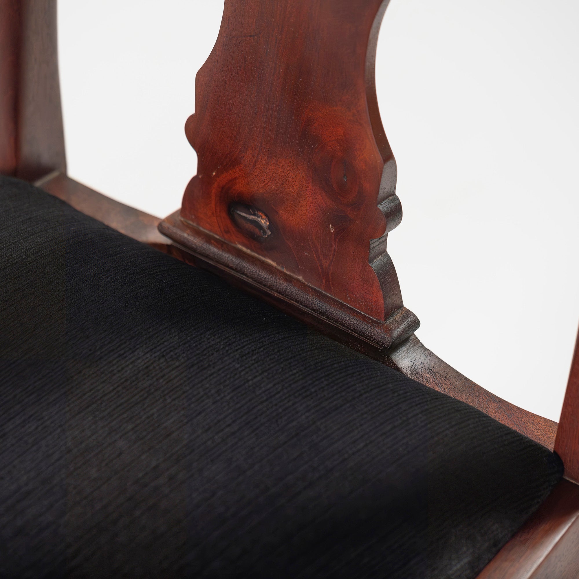 Dining chair, British antique, Queen Anne chair, mahogany (1), 1930s, British vintage, classic design, cabriole legs