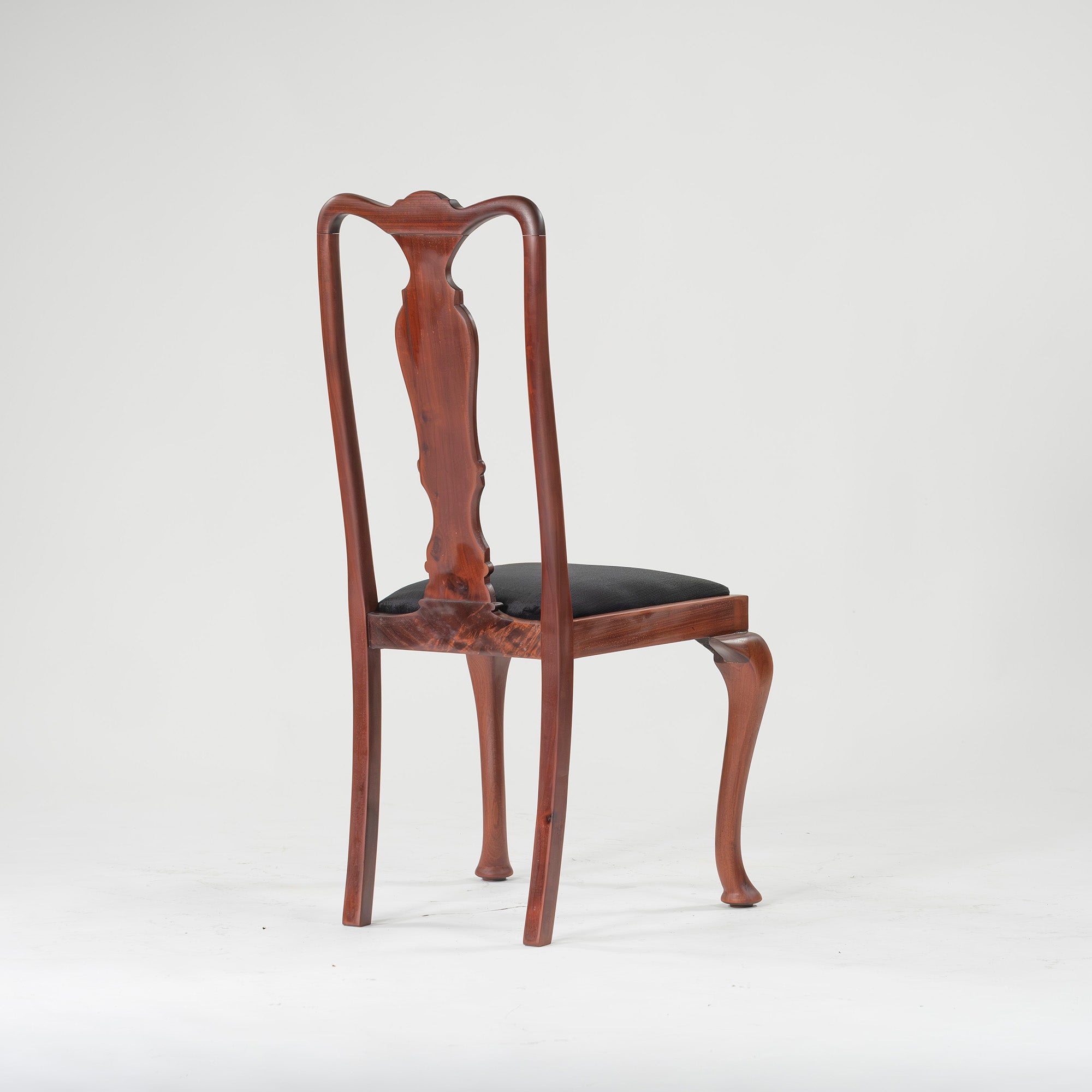 Dining chair, British antique, Queen Anne chair, mahogany (1), 1930s, British vintage, classic design, cabriole legs