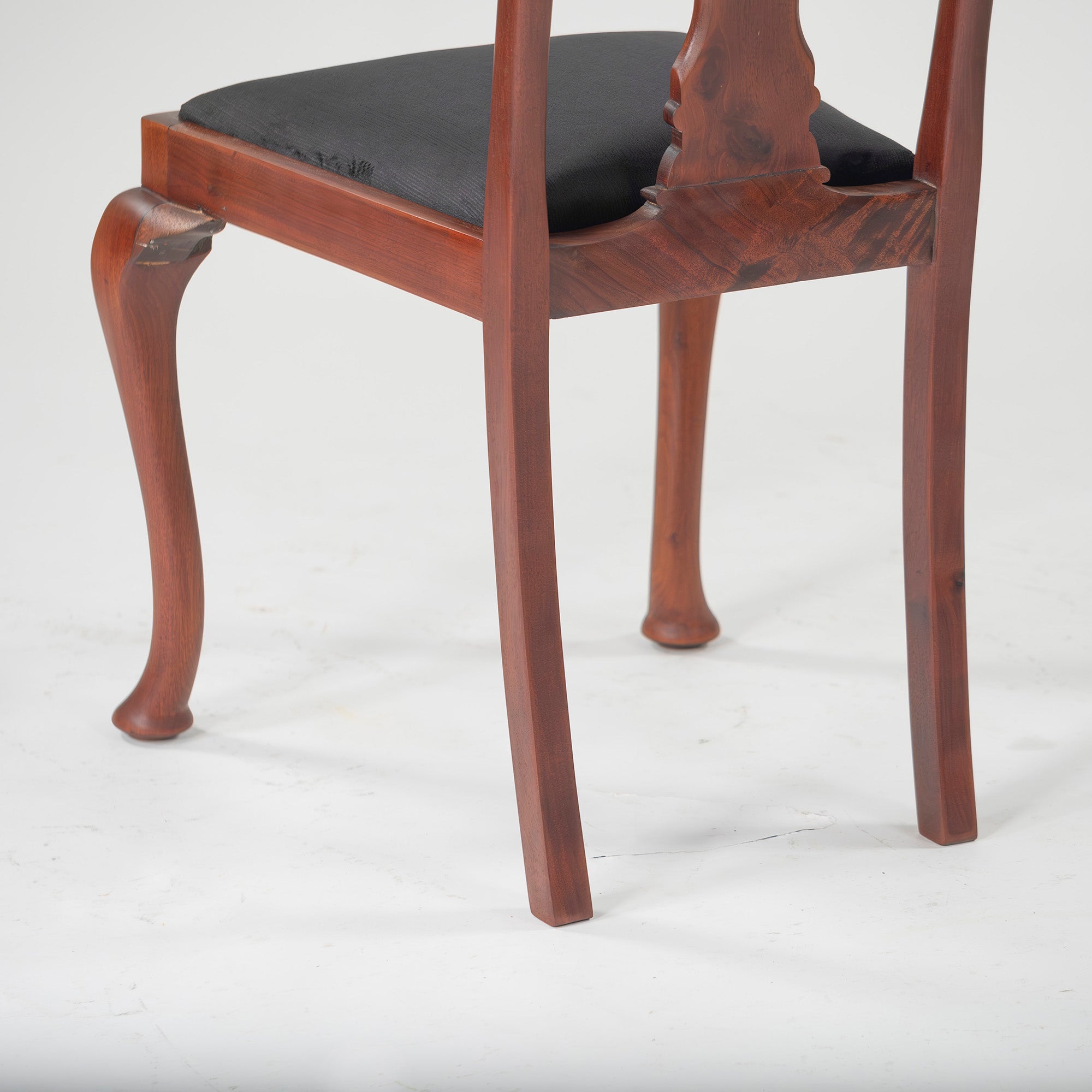 Dining chair, British antique, Queen Anne chair, mahogany (1), 1930s, British vintage, classic design, cabriole legs