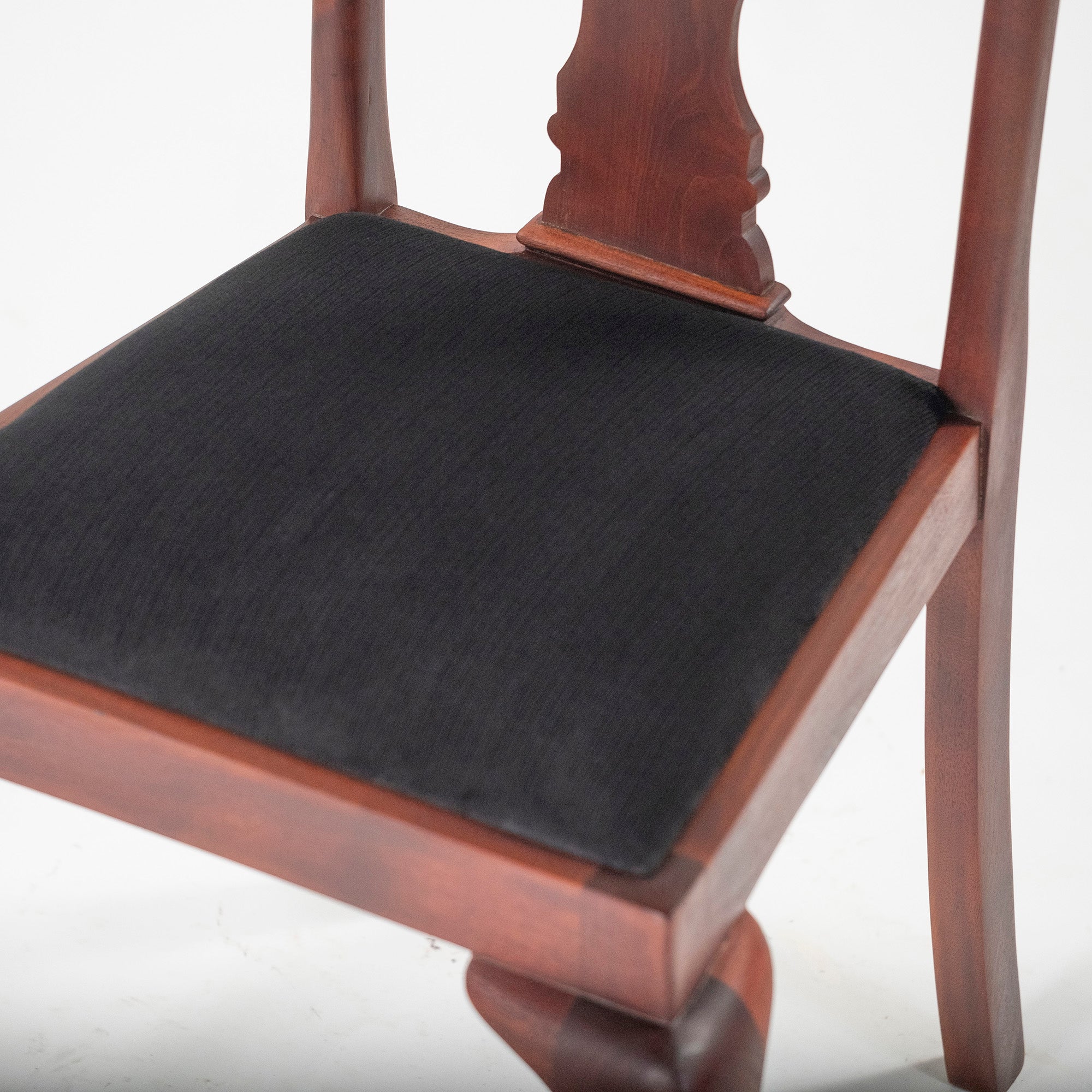 Dining Chair, British Antique, Queen Anne Chair, Mahogany (2), 1930s, British Vintage, Classic Design, Cat Legs