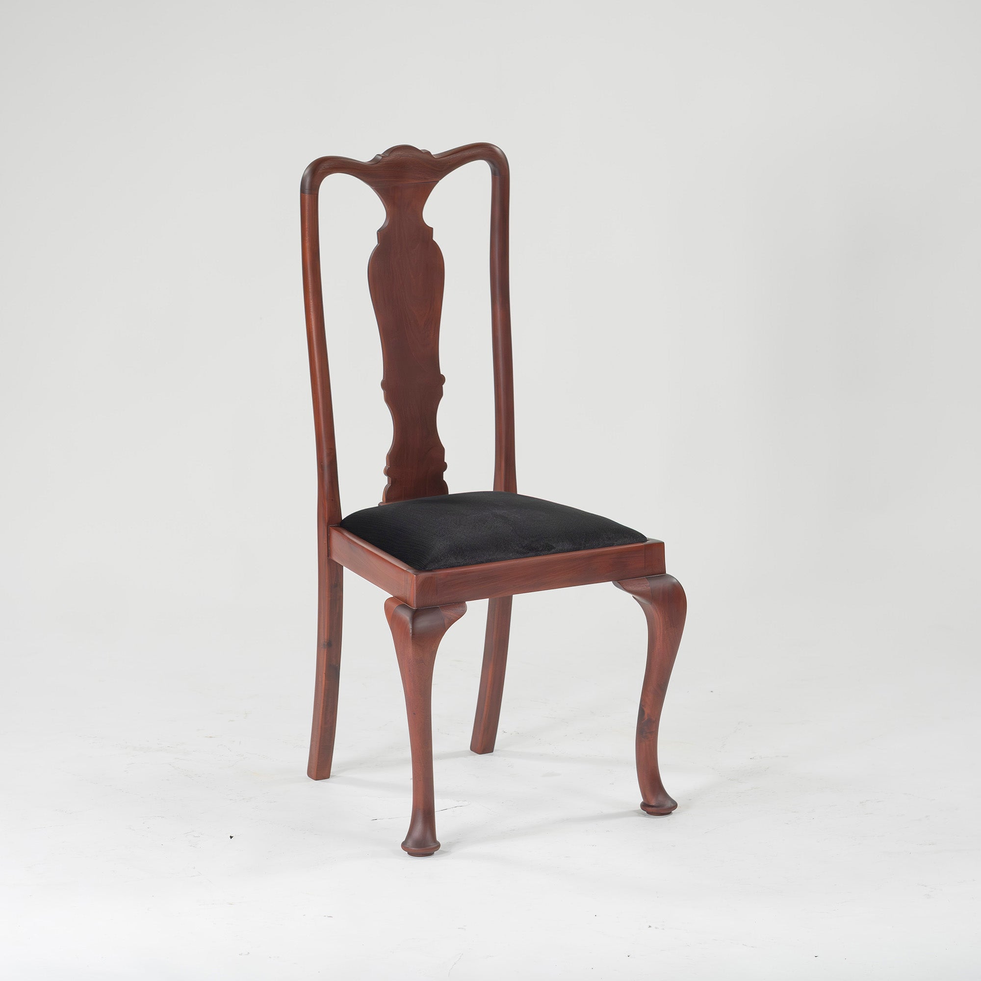 Dining Chair, British Antique, Queen Anne Chair, Mahogany (2), 1930s, British Vintage, Classic Design, Cat Legs