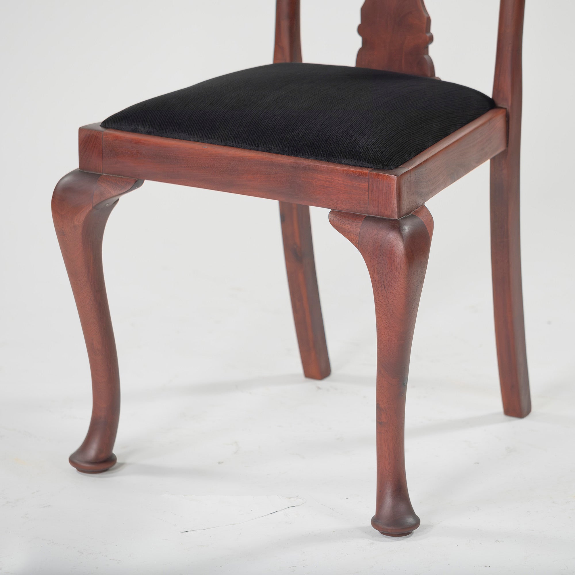 Dining Chair, British Antique, Queen Anne Chair, Mahogany (2), 1930s, British Vintage, Classic Design, Cat Legs