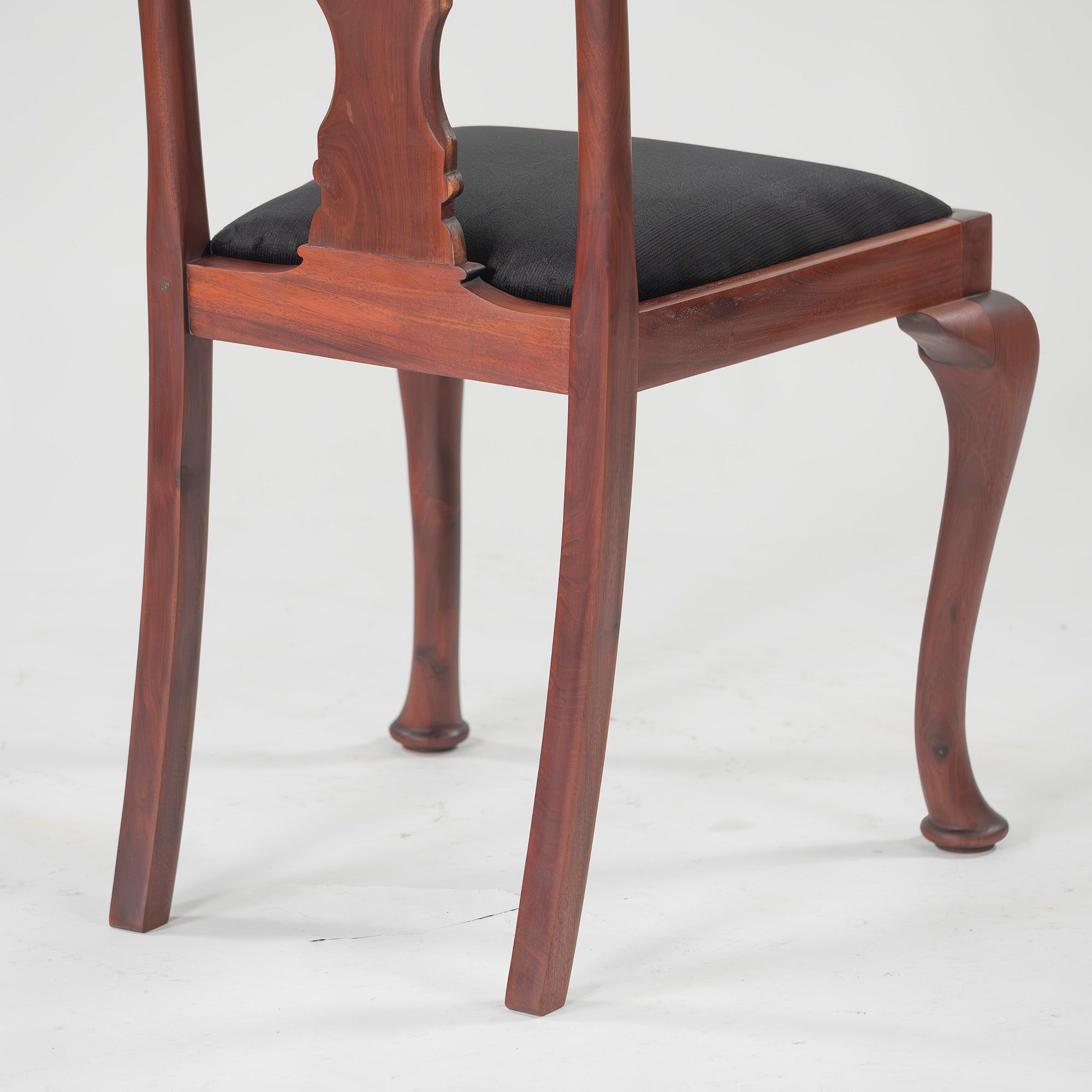 Dining Chair, British Antique, Queen Anne Chair, Mahogany (2), 1930s, British Vintage, Classic Design, Cat Legs