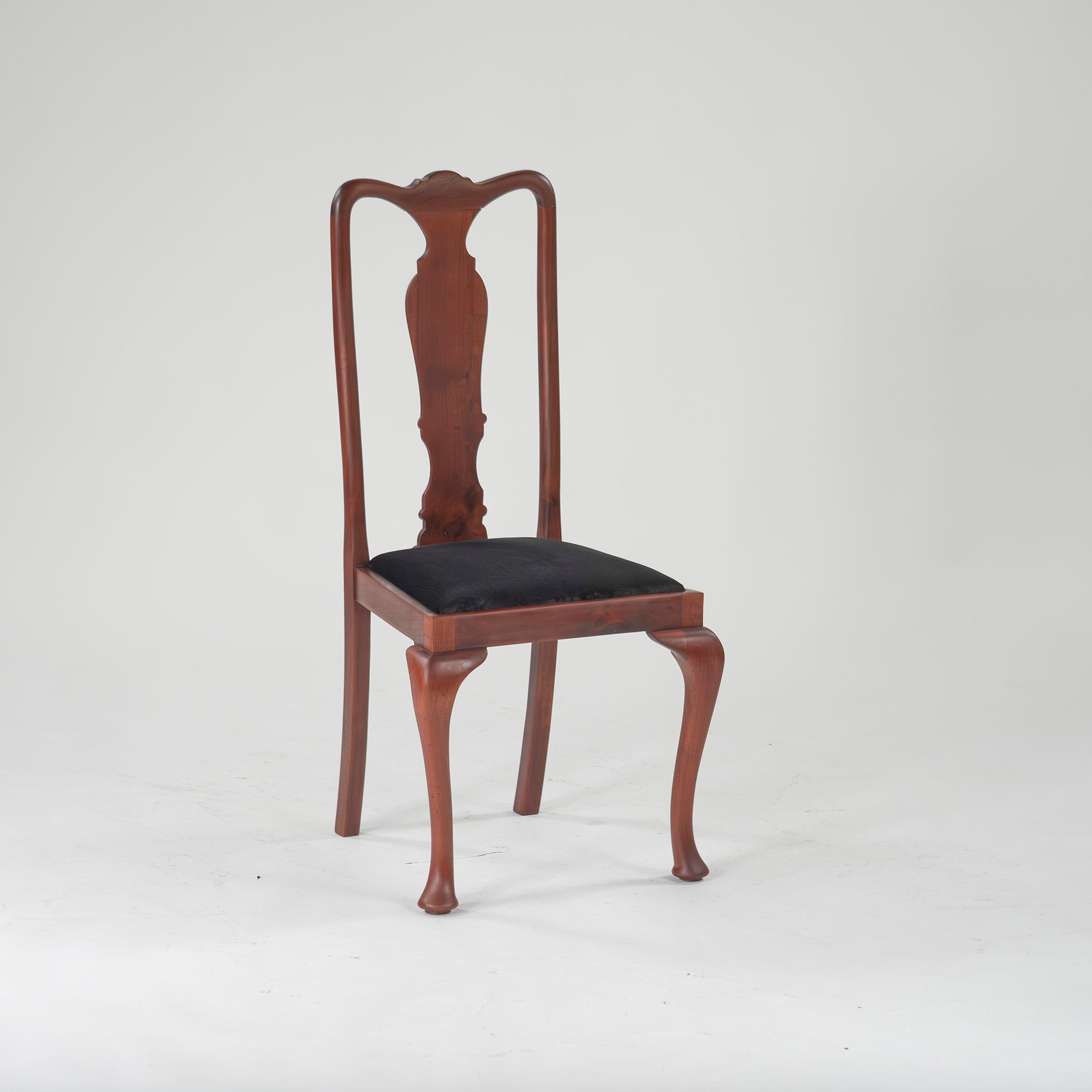 Dining Chair British Antique Queen Anne Chair Mahogany (3) 1930s British Vintage Classic Design Cat Leg