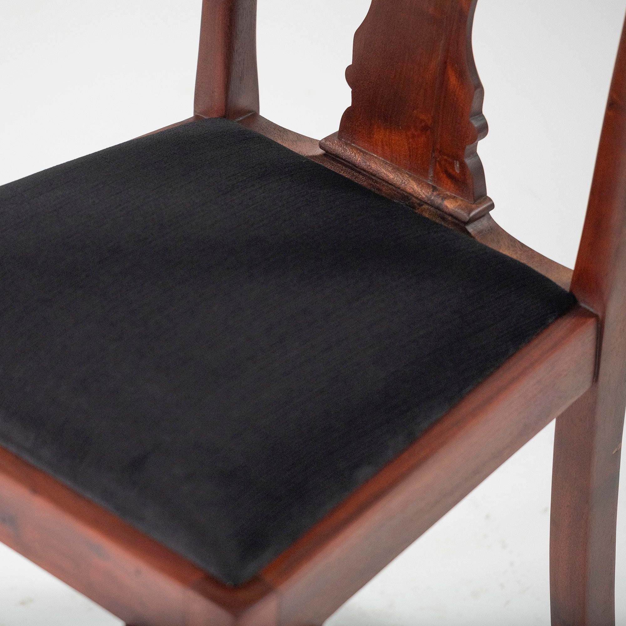 Dining chair, British antique, Queen Anne chair, mahogany (4), 1930s, British vintage, classic design, cabriole legs